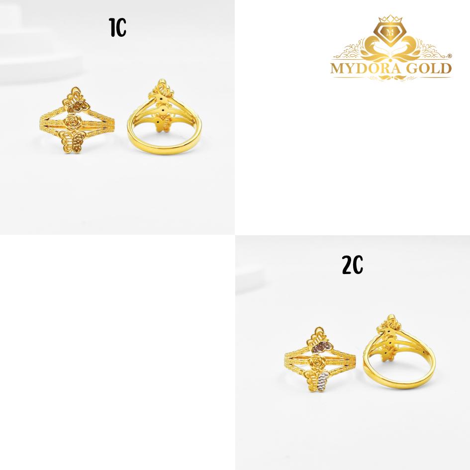 MYDORA Cincin Rosie Duo-Rama-rama (5G) | EMAS 916/22K