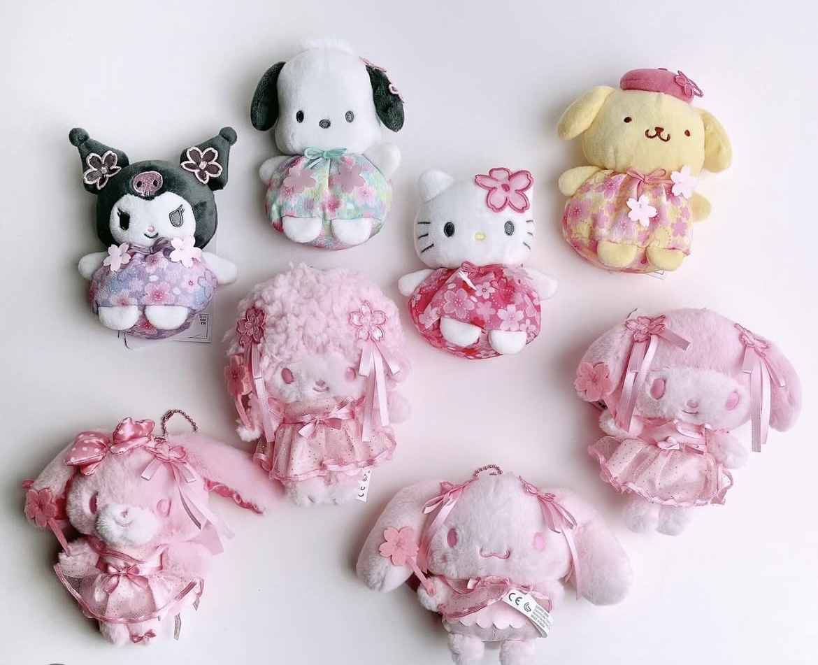 日本預訂📍日本Sanrio粉紅色櫻花系列 - 公仔/環保袋/鎖匙扣/髮夾盲盒 12/2日本開售