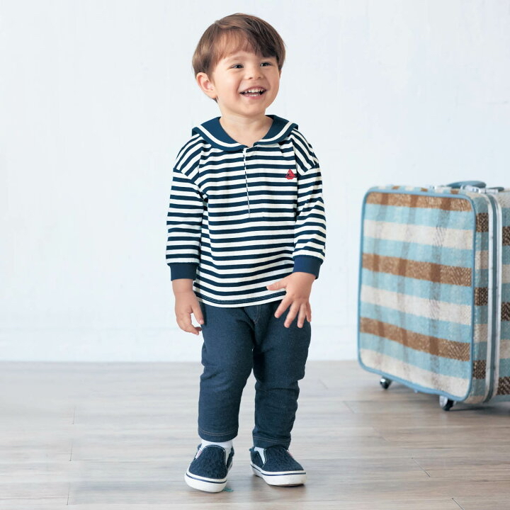 🇯🇵預訂 日本直送🇯🇵三色水手領帆船刺繡長袖上衣