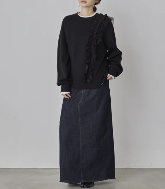 不對稱荷葉邊上衣 - 2026 流行穿搭  荷葉邊上衣 春夏時尚穿搭 成人休閒 日常穿搭 易於配搭 日本直送   #JP-I-260017