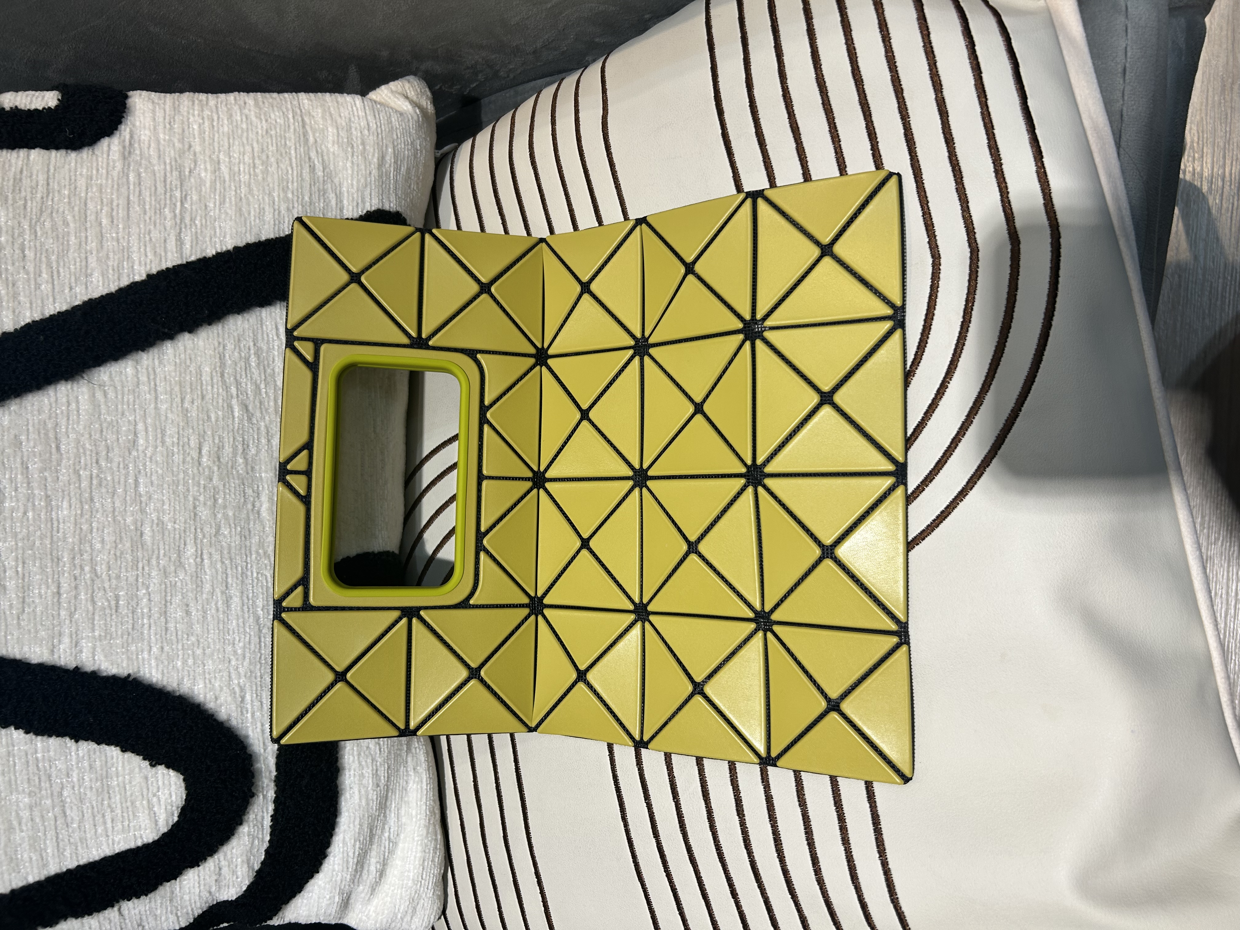 ISSEY MIYAKE BaoBao 4x5 Handbag matte yellow PVC BB33 手挽袋 100%Authentic, 99%New