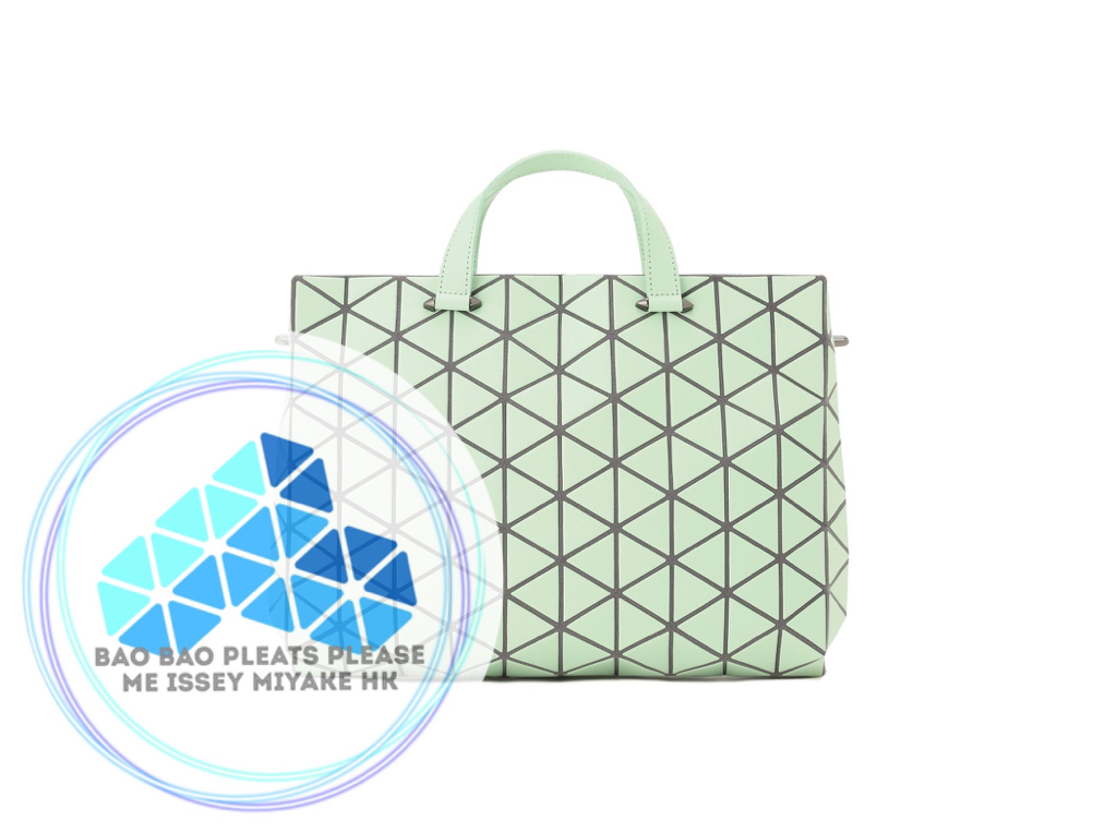 BAO BAO Tonneau 啞面皮革立體三角格手提斜孭兩用袋top handles crossbody 2ways bag S size細尺寸