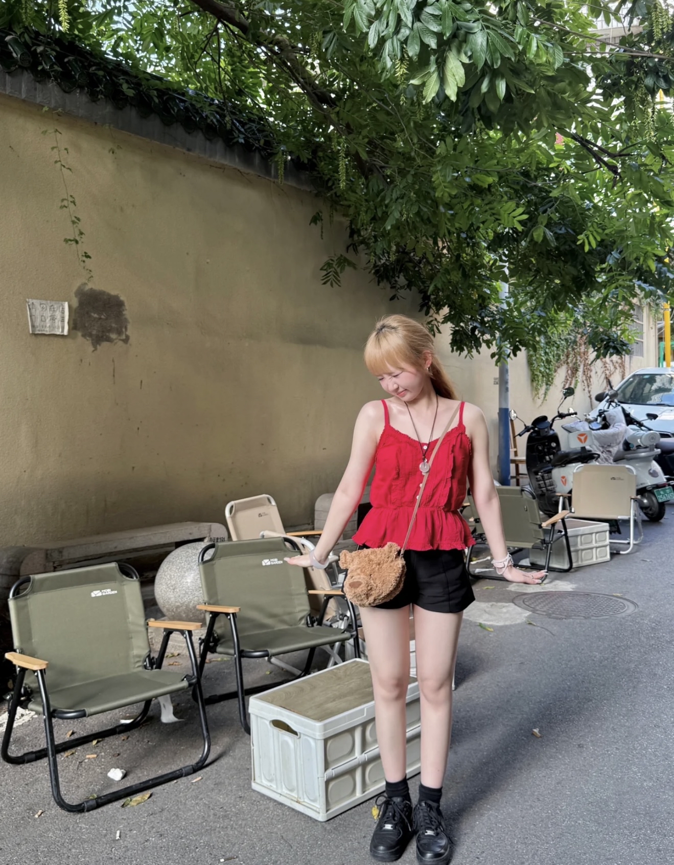 TP397木耳花边吊带