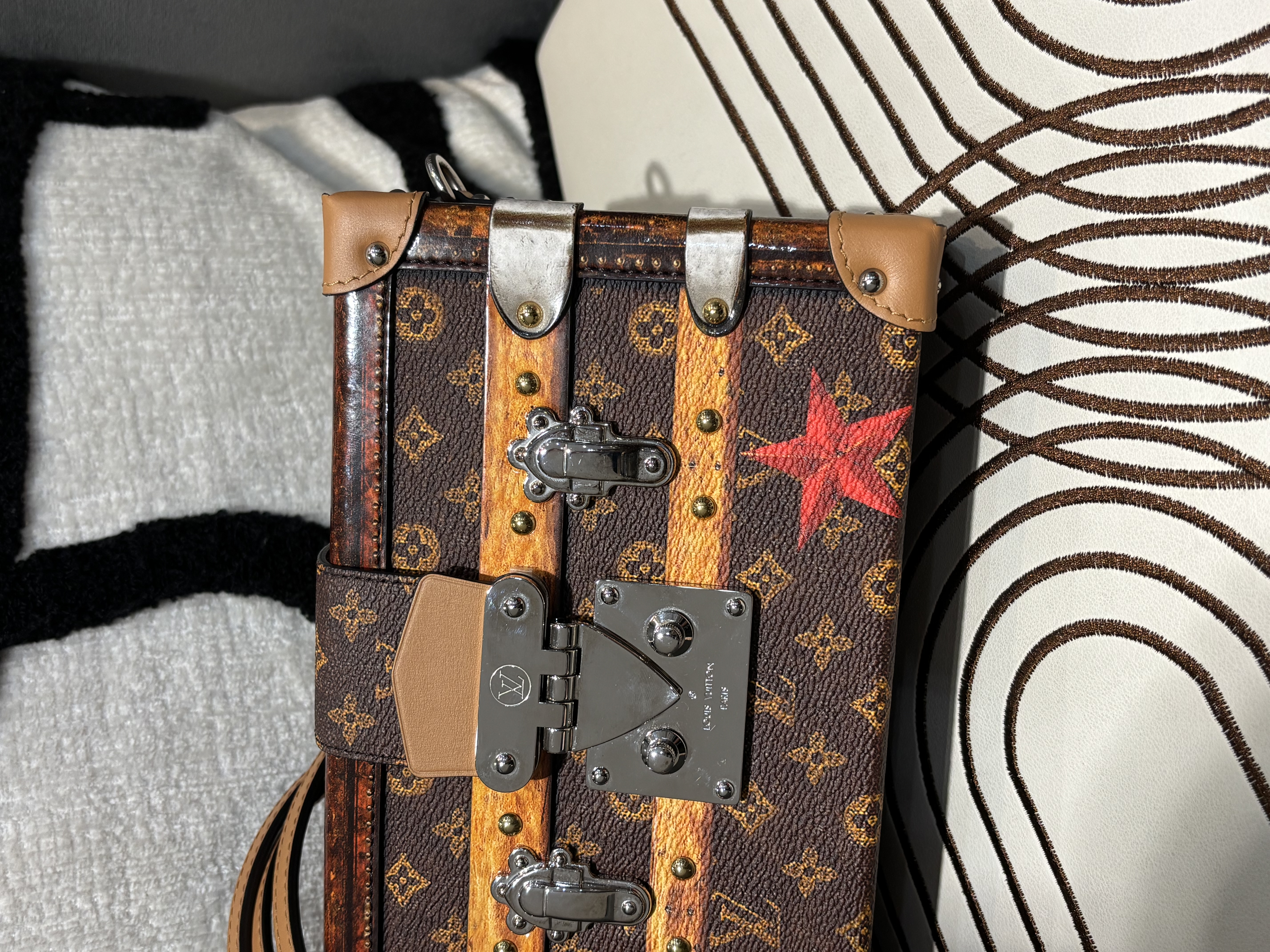 LV Time Trunk Petite Malle Shoulder Bag 硬箱肩背包 M52737 100%Authentic, 99%New ☑️晶片☑️Strap☑️Dust bag
