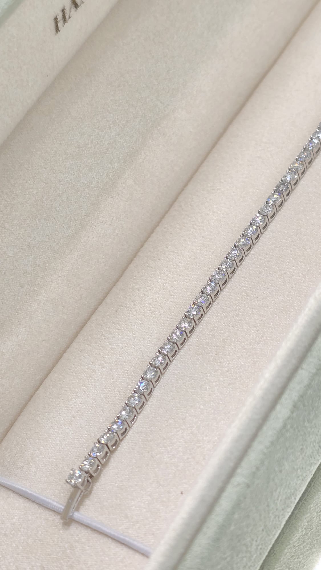 18K金培育鑽石手鏈 d3.273ct/63 G4.475g L17cm