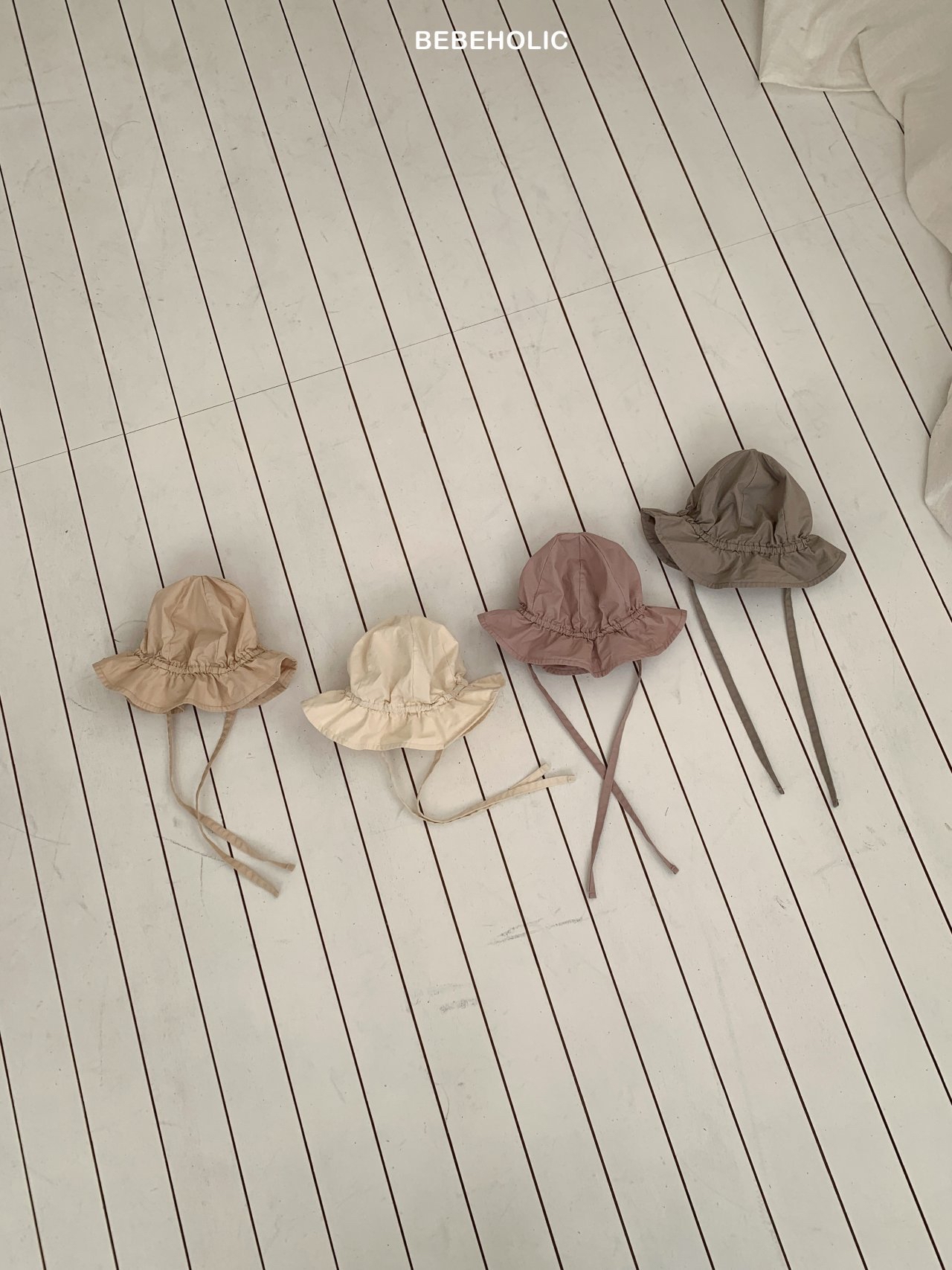 🌸預訂 韓國直送🌸🇰🇷BEBEHOLIC四色綁帶休閑嬰兒帽