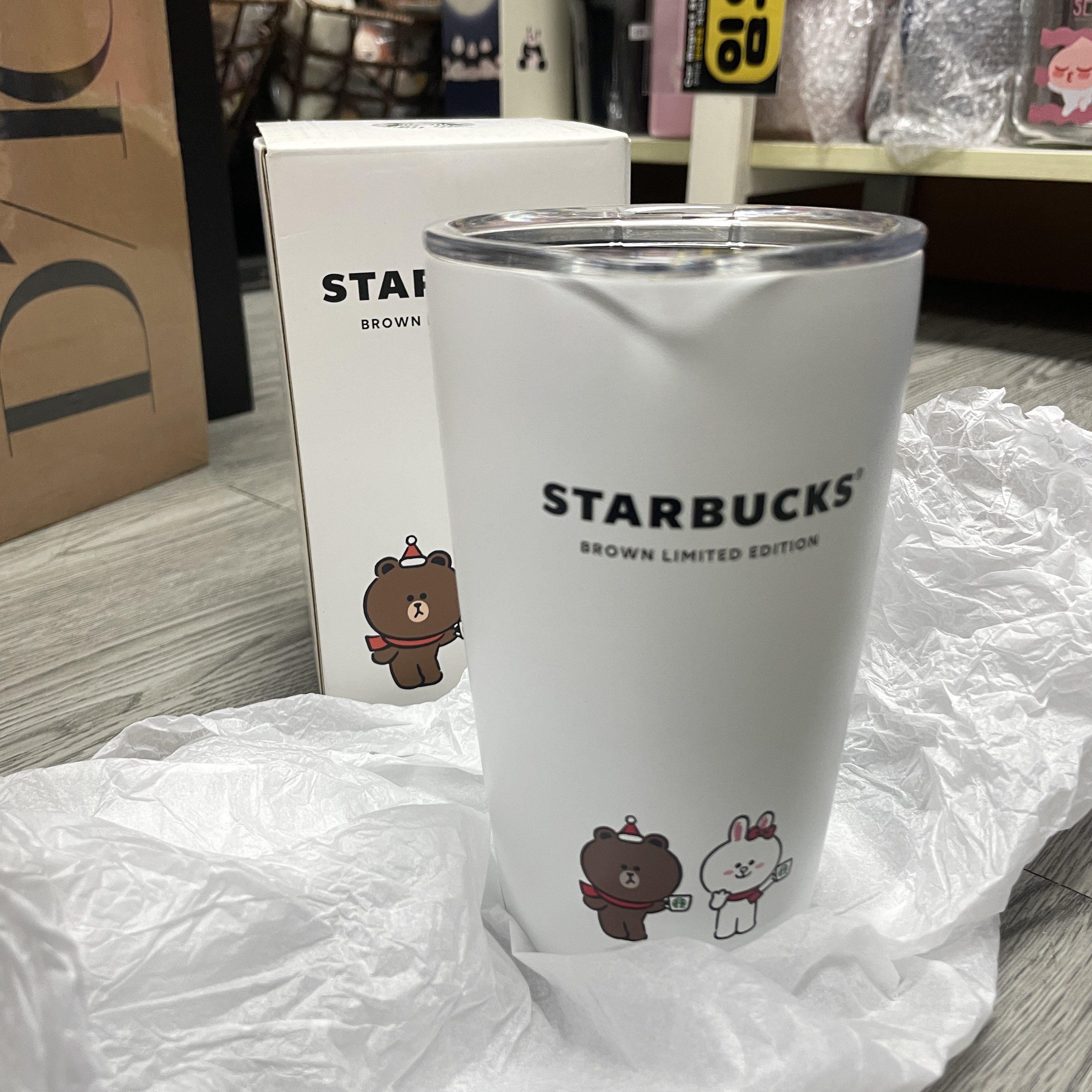 🈶現貨 Starbucks 星巴克 Line Friends 熊大 Brown 不鏽鋼隨行杯☕