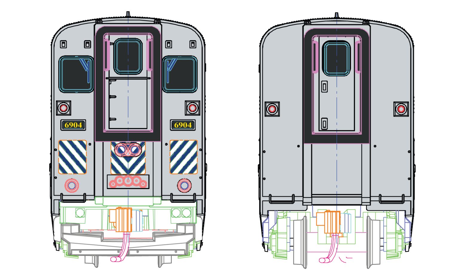 Kato 10-9001，SC44 Charger Amtrak Pacific Surfliner 動力火車頭加三客車卡套 DCC 數碼版本
