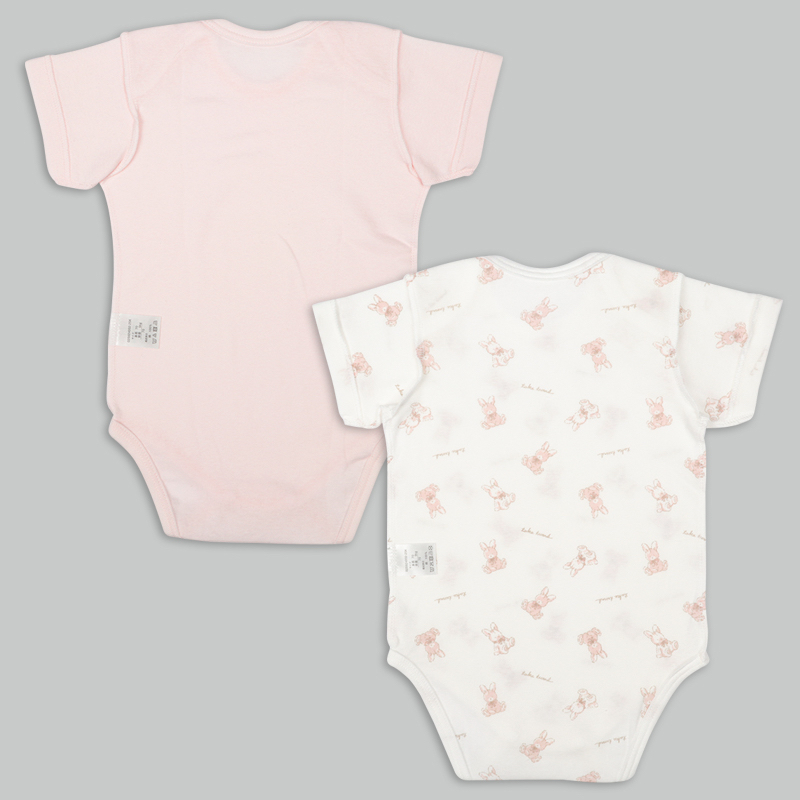 🇯🇵預訂 日本直送🇯🇵日本製小兔印花純棉短袖包屁衣兩件套