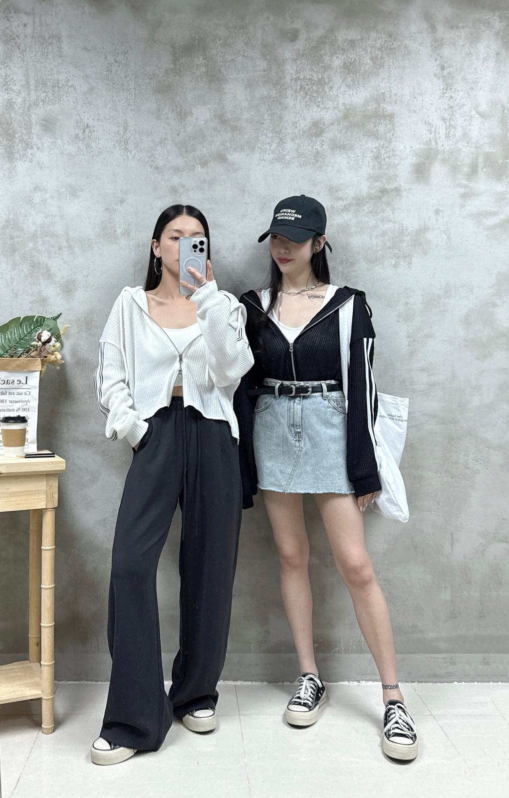 E01 運動風雙拉鏈網外套