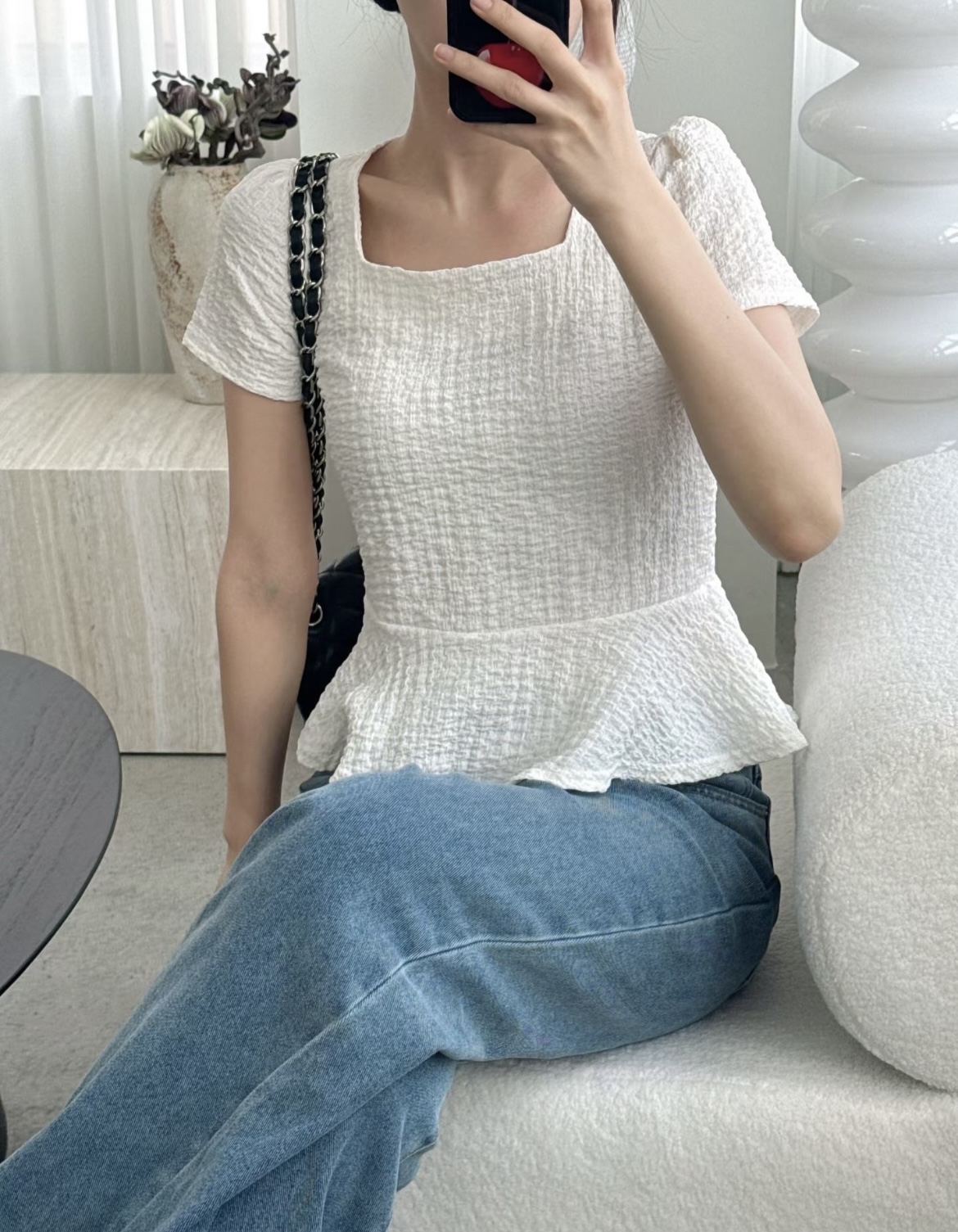 ❥ 粒 粒 荷 葉 邊 上 衣 。