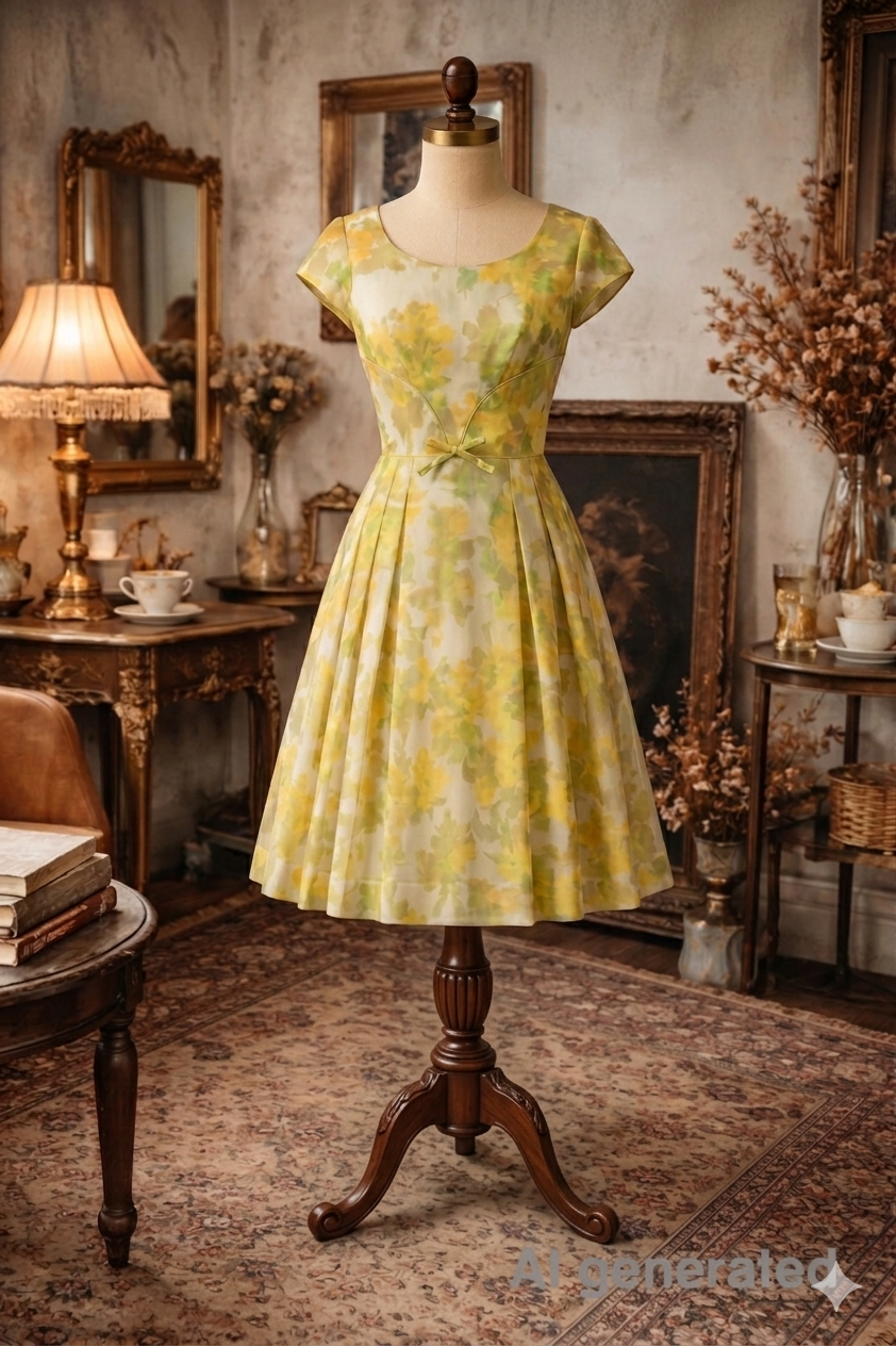 Original 1950-60s New Old Stock Montreal New York Lawrence Dress - Size Xs (MT1725)