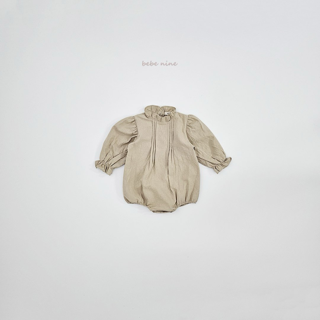 🌸預訂 韓國直送🌸🇰🇷Bebenine兩色摺紋花邊領長袖包屁衣