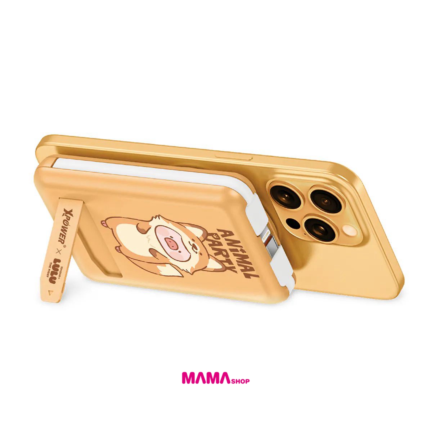 罐頭豬LuLu🐷M10C+ 6合1 10000mAh多功能迷你20W PD3.0+ 磁吸無線快充移動電源 (狐狸)