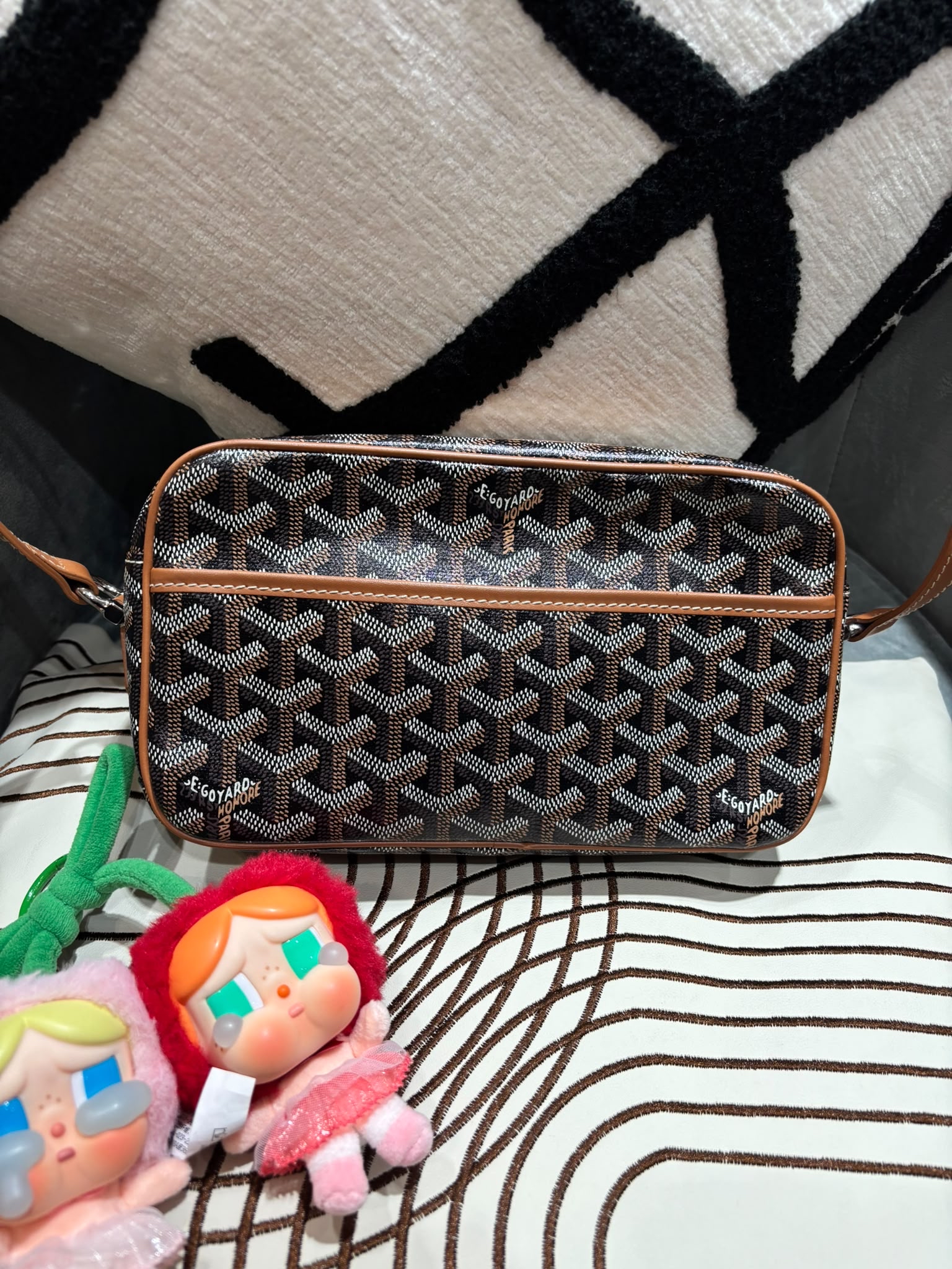 Goyard cap vert pm bag tan 焦糖黑100%Authentic ,93%new ✅dust bag