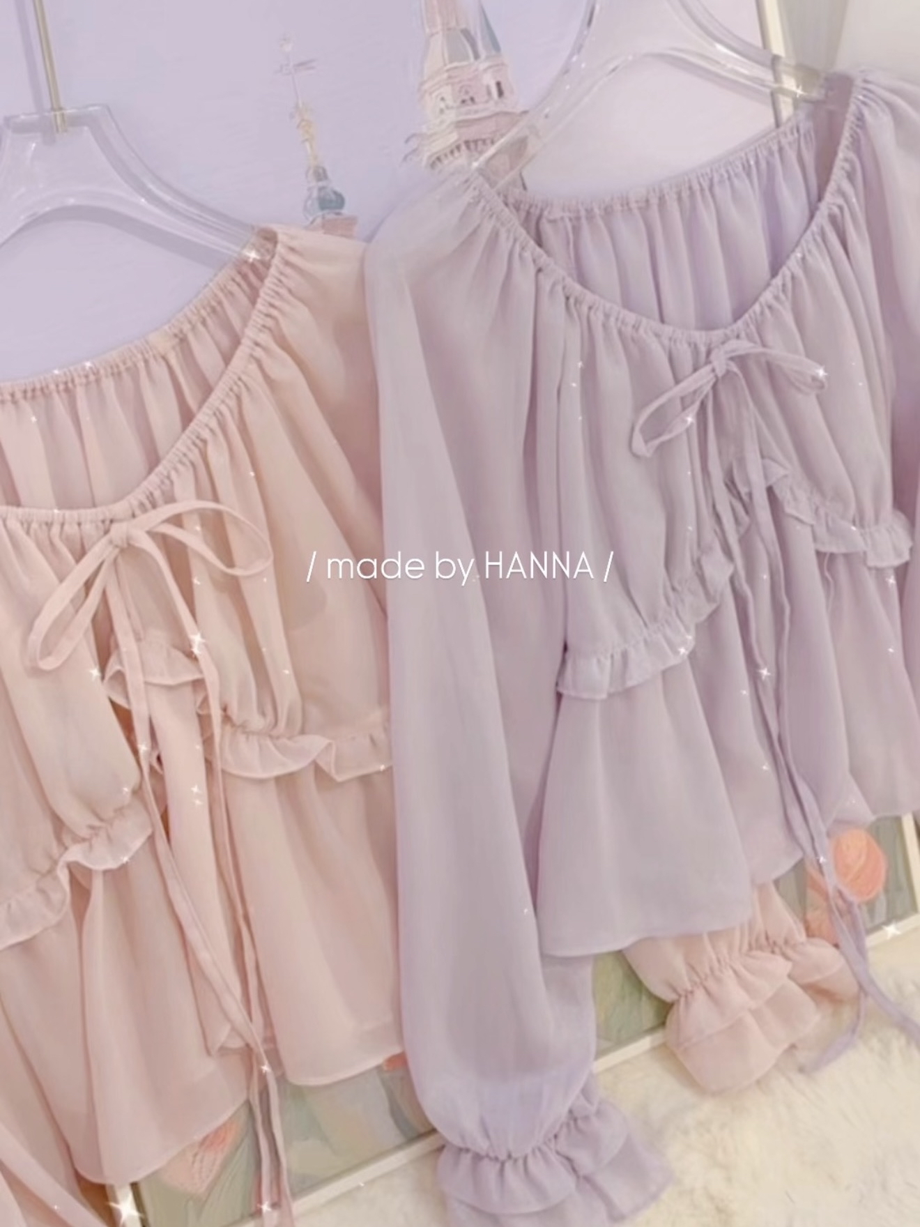 #HANNA-made# Starlit Glow Two-Way Blouse