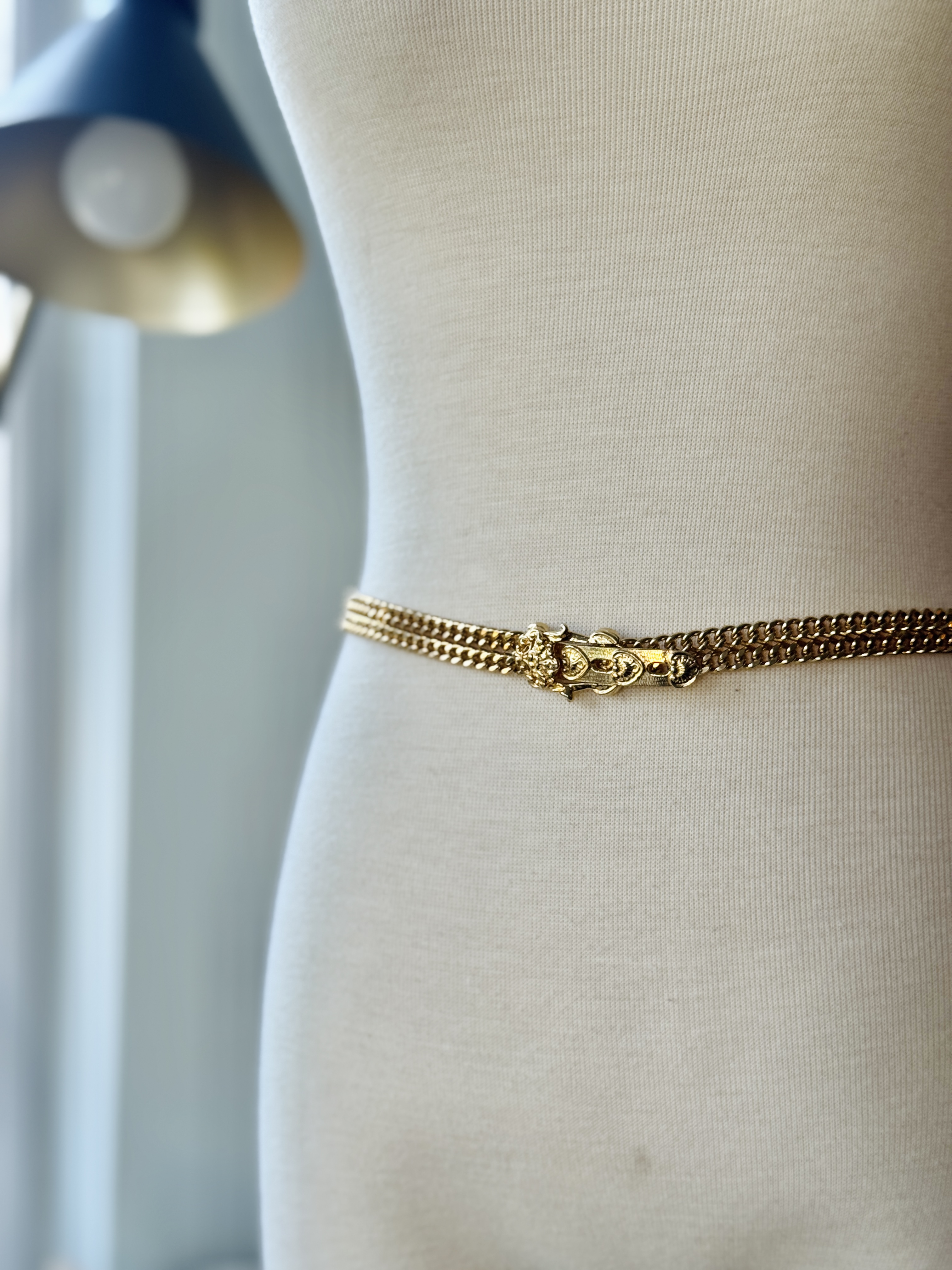 Rare! Vintage Designer Quality Ornamental Regency Chain Belt - 29/29.5/30"(MT2415)