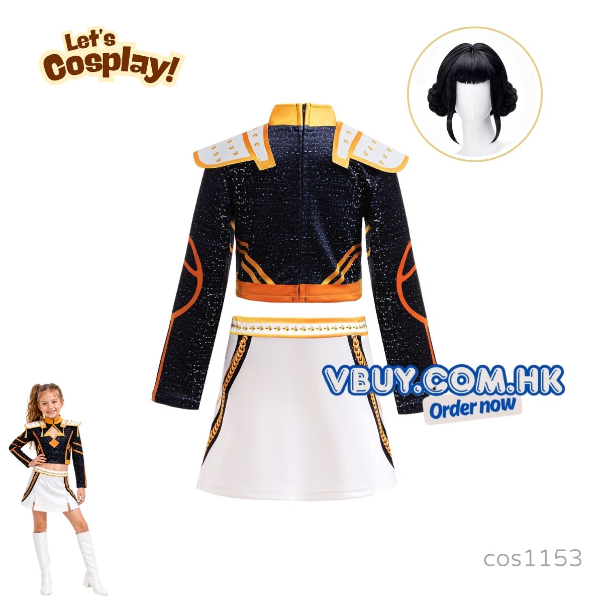 Zoey 黑金Cosplay服裝女童 Kpop Demon Hunters Costume 兒童舞台表演角色扮演套裝 Lets Cosplay cos1153