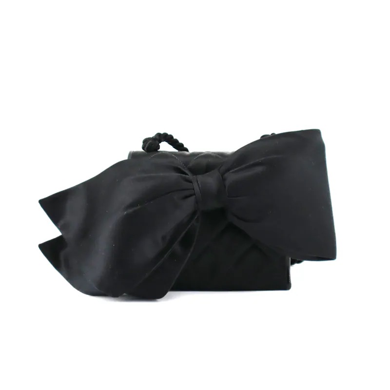 Chanel Vintage Satin Bow Evening Bag