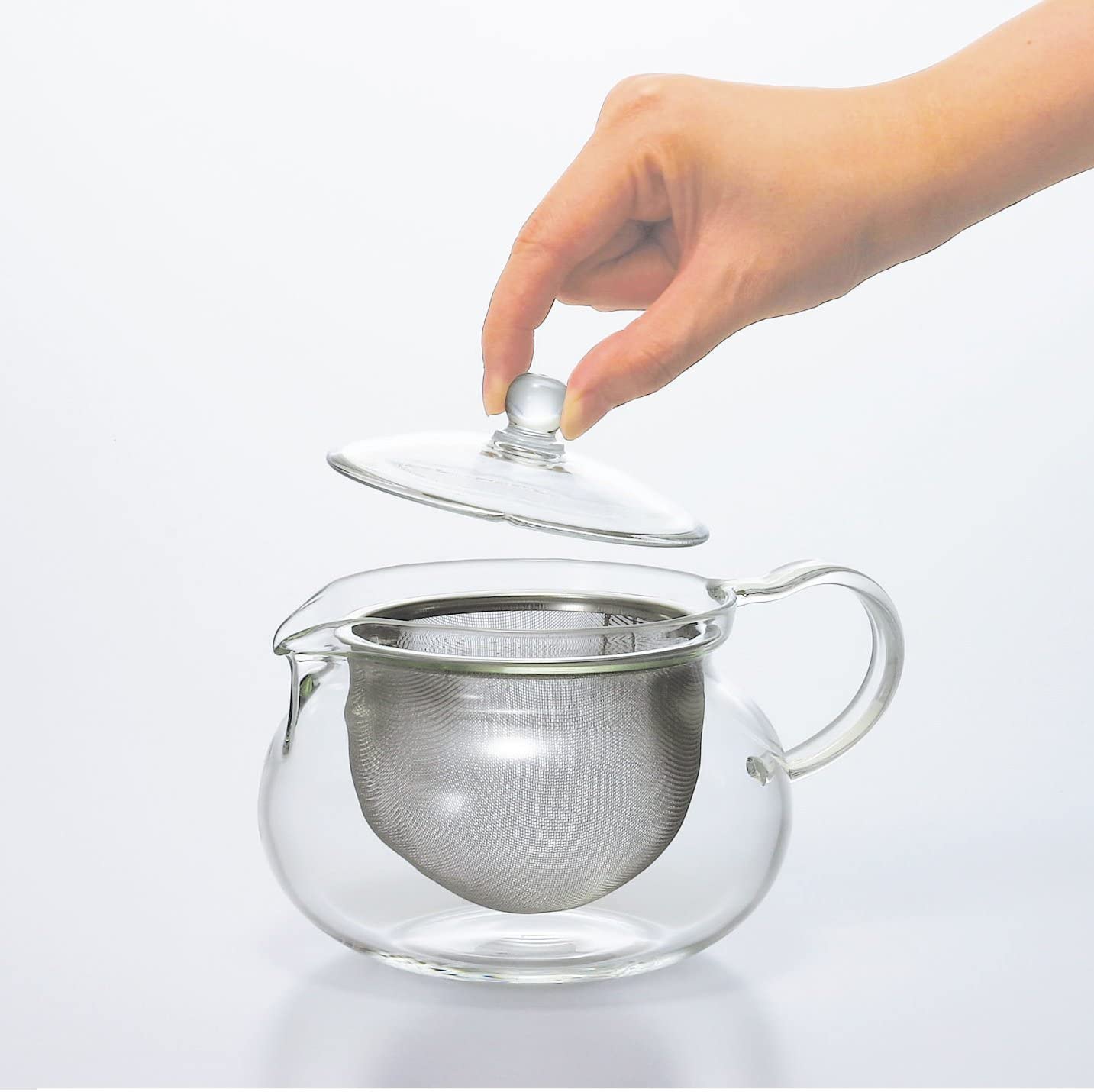 日本 Hario 耐熱玻璃茶壺含茶隔 450ml