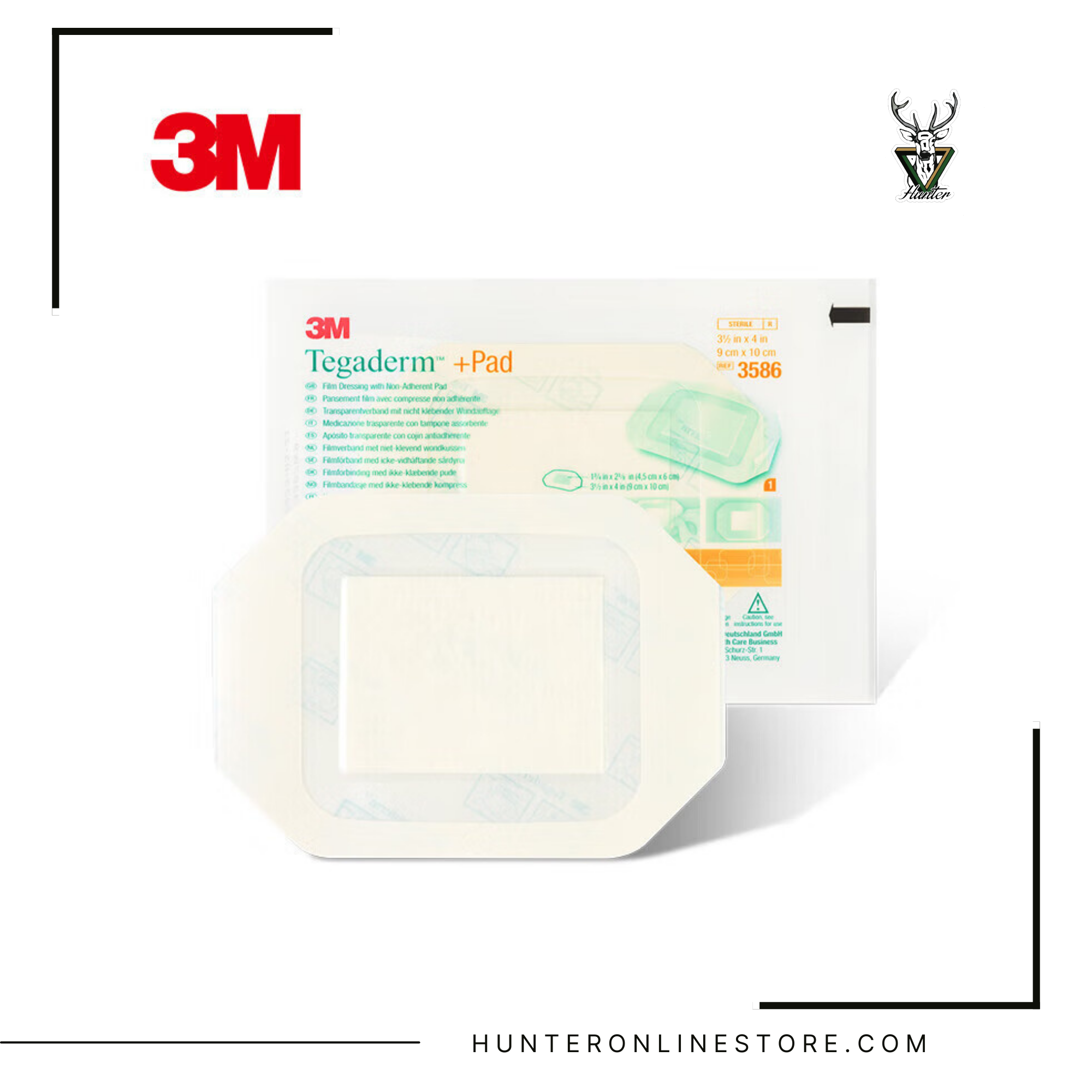 3M Tegaderm +Pad Waterproof Transparent Film Dressing 防水透明敷料傷口貼 連不黏棉墊 3582 / 3586 / 3587 / 3590 / 3591