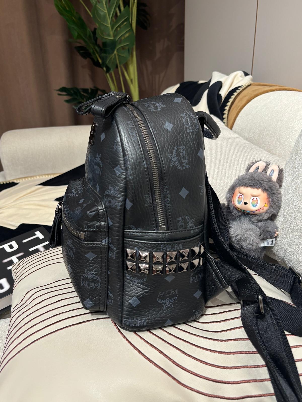 Mcm backpack Black 100%Authentic,95%new ✅dust bag
