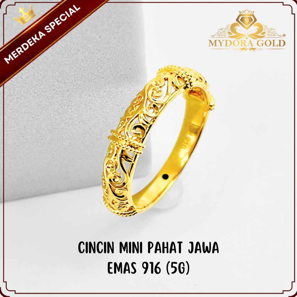 MYDORA Cincin Mini Pahat Jawa (5G) l EMAS 916/22K