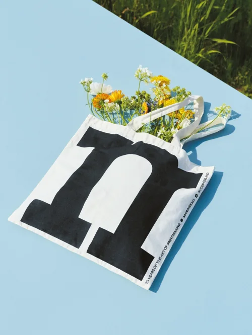 Marimekko Logo 手提袋 70 週年紀念環保棉花購物袋H 字樣 福利優惠價