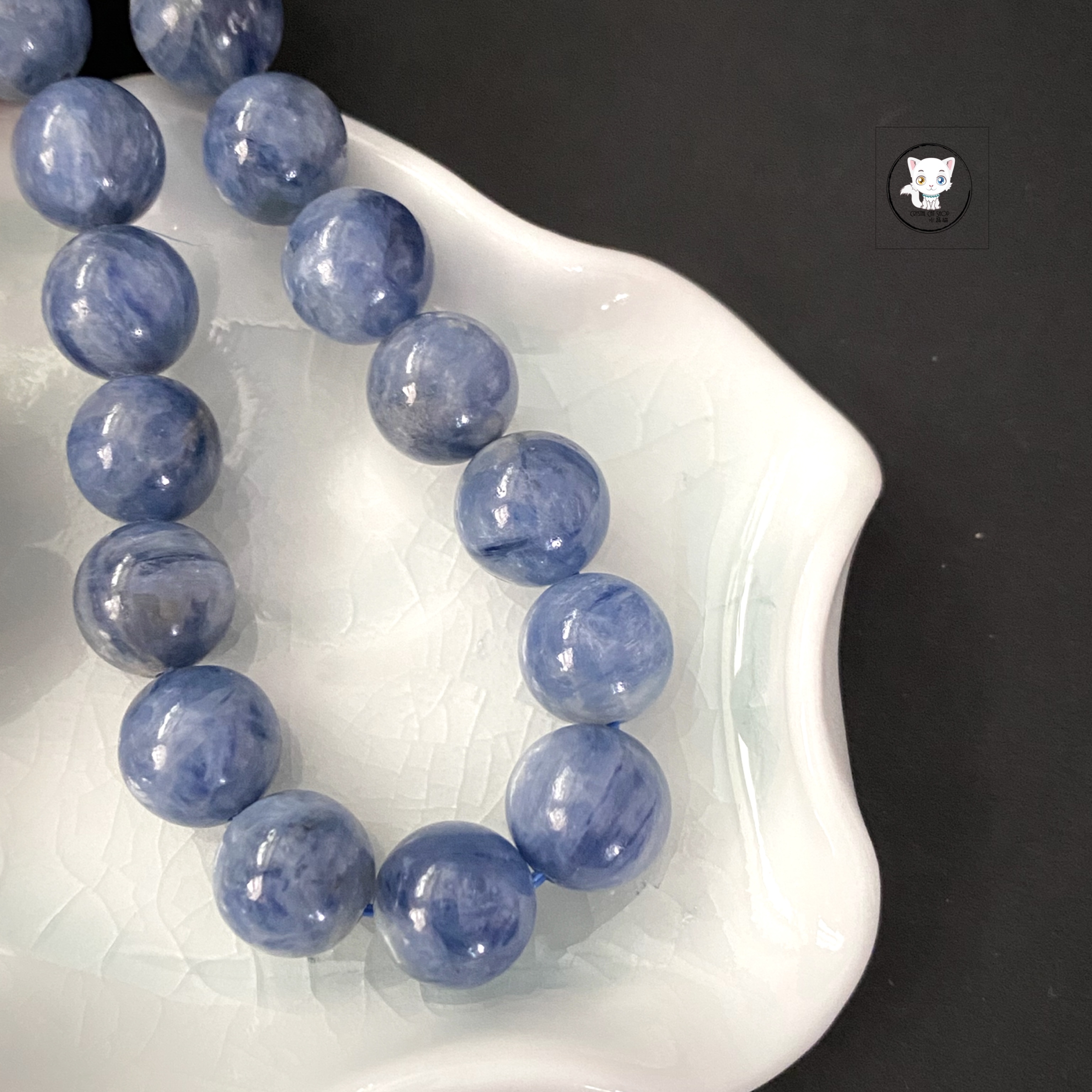 美國原色藍晶石手鏈 11mm