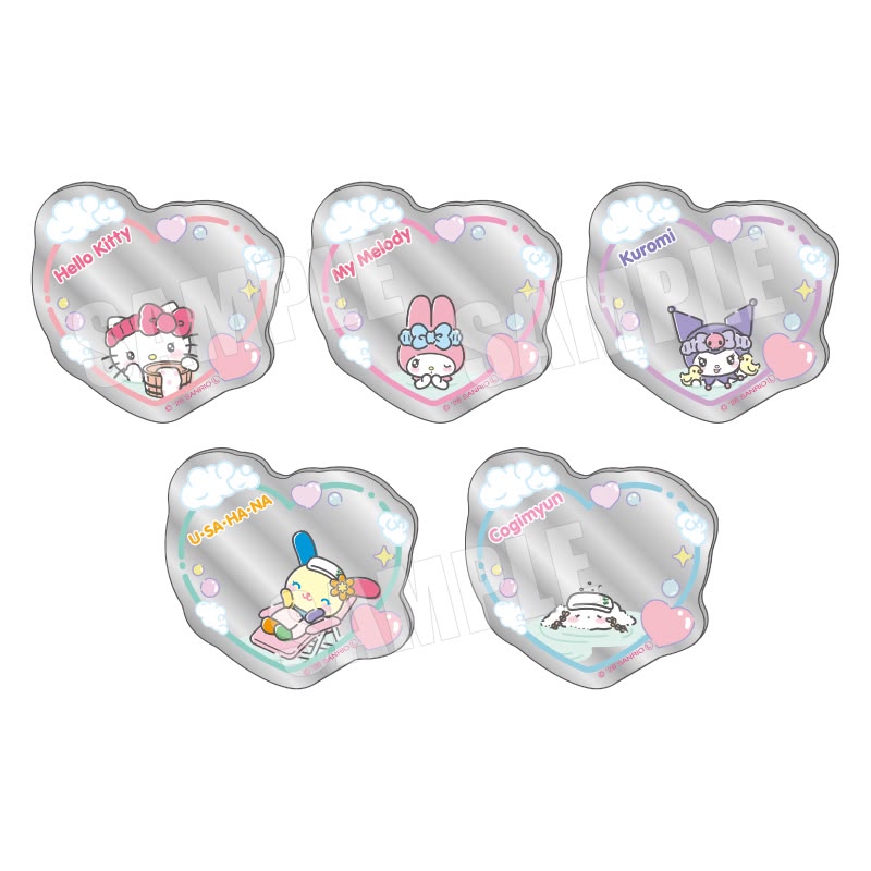 ✨連線商品需補運費✨極樂湯 x Sanrio 亞加力鏡面貼紙