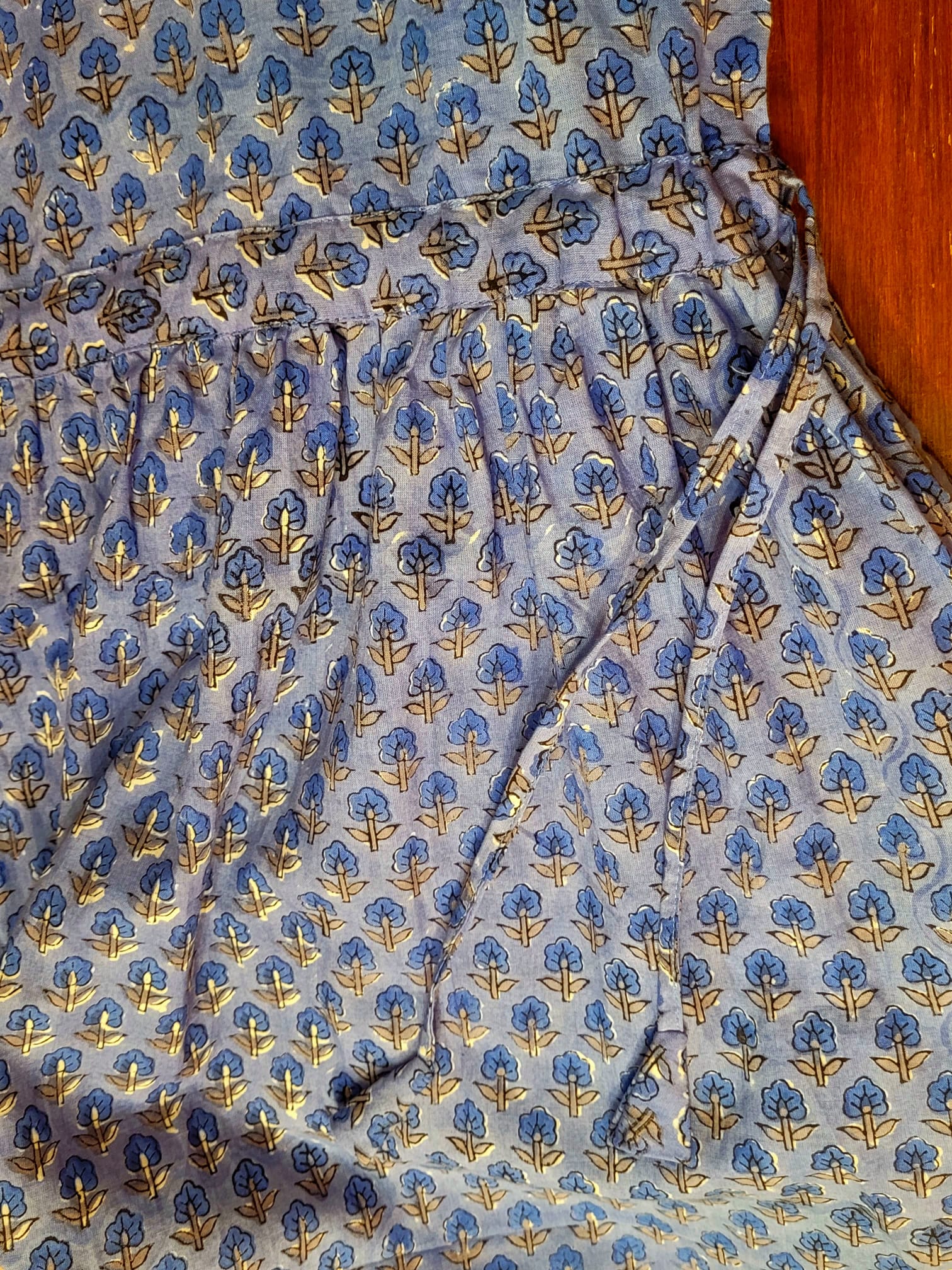 印度木刻印花純綿連身裙