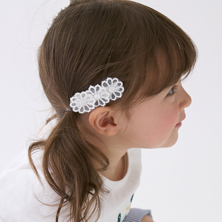 🇯🇵預訂 日本直送🇯🇵Petit Main兩色蕾絲花朵髮夾兩件套