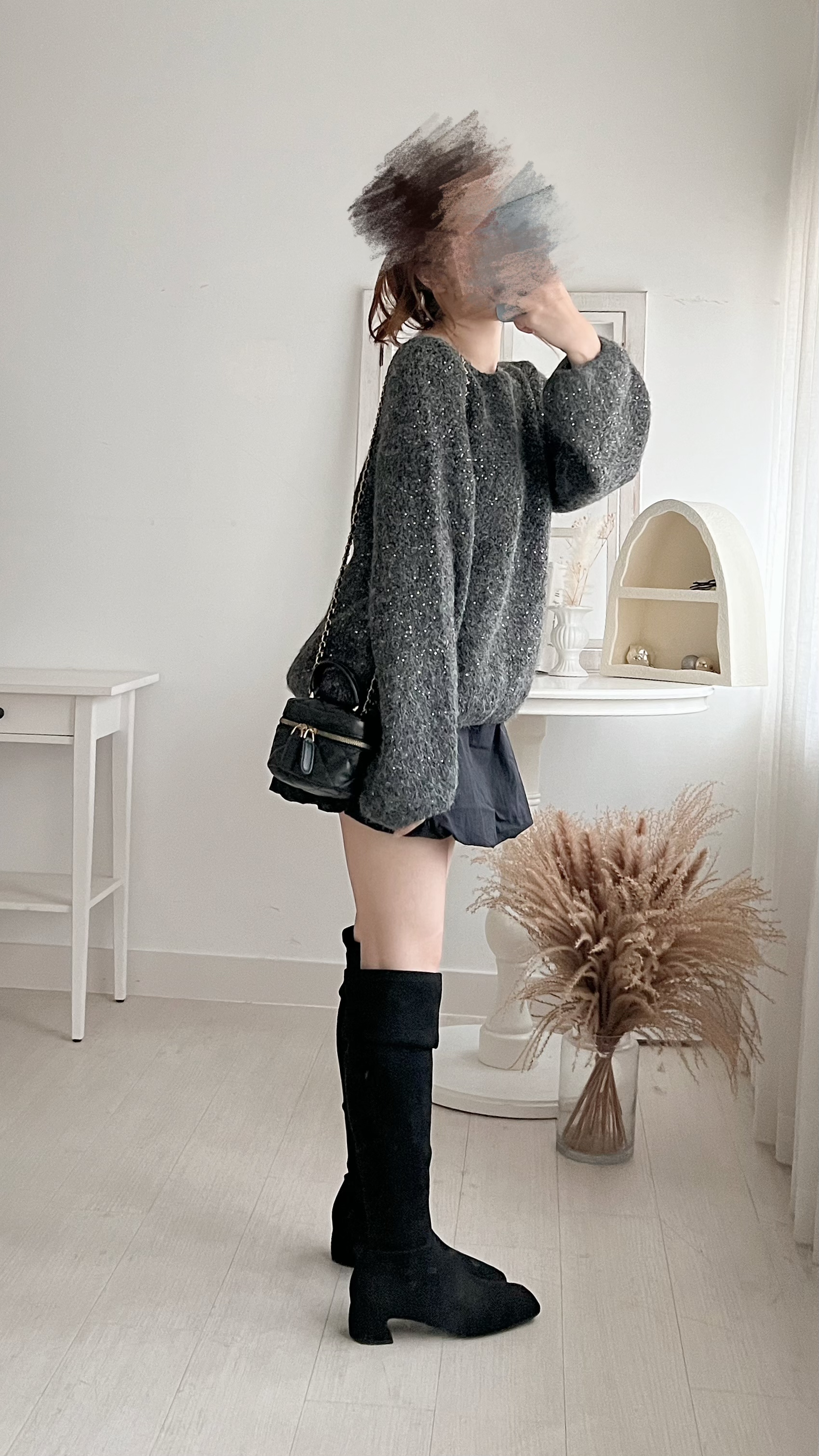 微閃BlingBling毛衣(KR)灰色268276