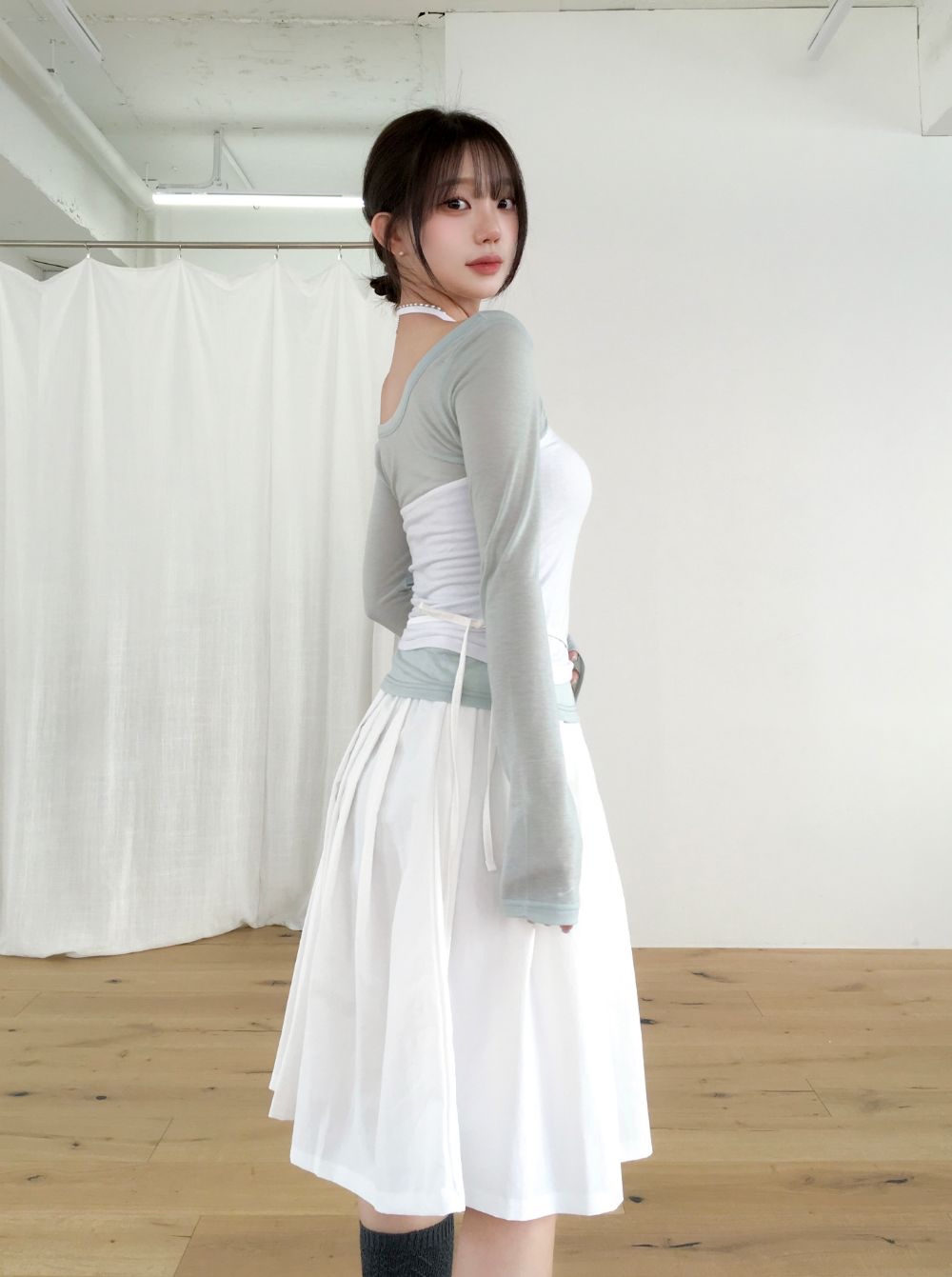 Layered Tencel Tee & Sleeveless Set