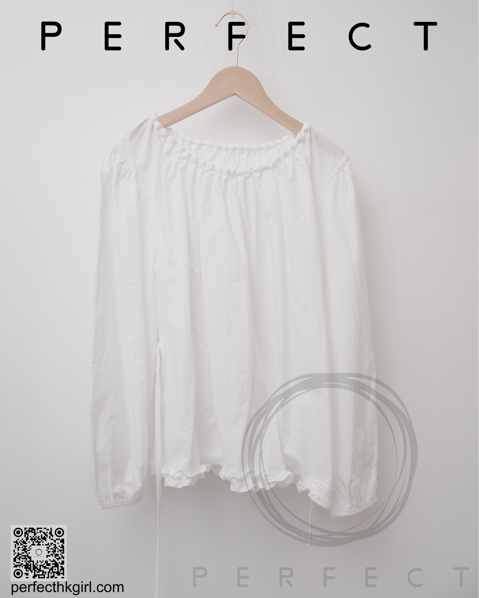 T0001_麻花領優雅上衣(純潔白）