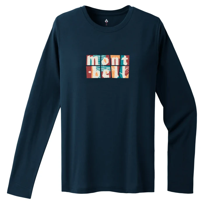 Montbell Women's Wickron Long Sleeve Tee Nature Logo 1114859