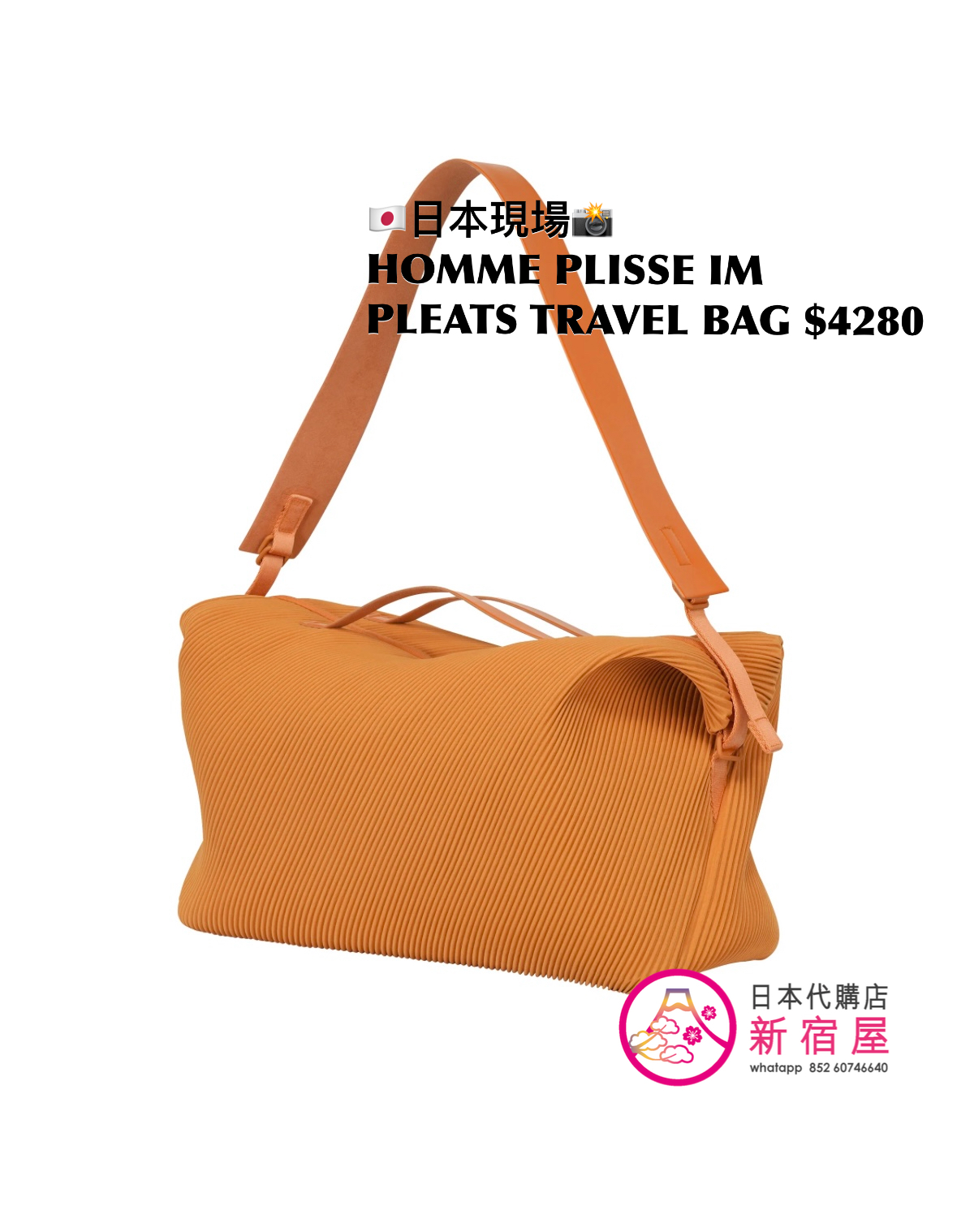 HOMME PLISSÉ ISSEY MIYAKE PLEATS TRAVEL BAG