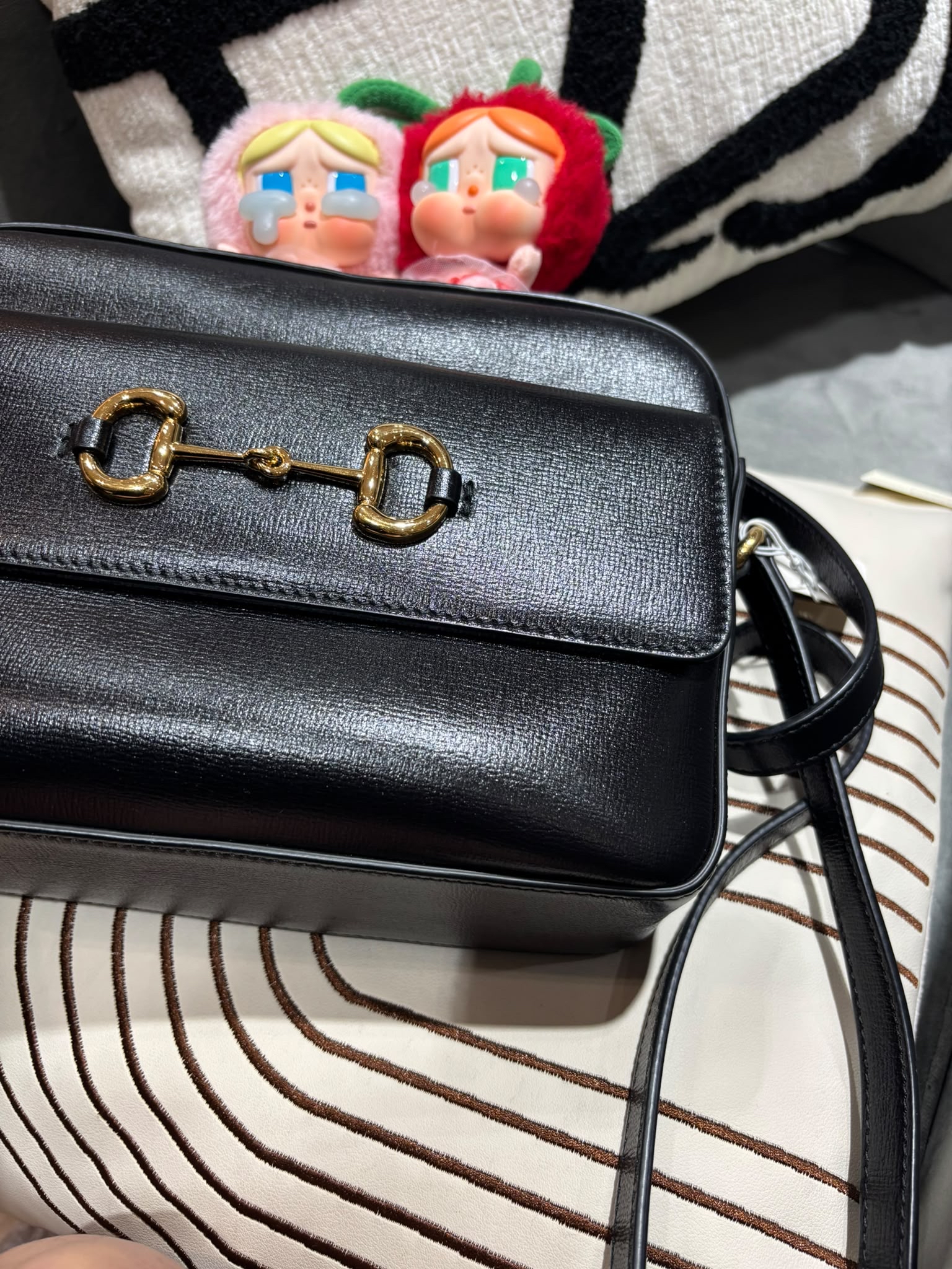 Gucci horsebit 1955 camera bag 黑金牛皮,100%Authentic, 98%New ✅專門店收據✅Tap✅Dust bag