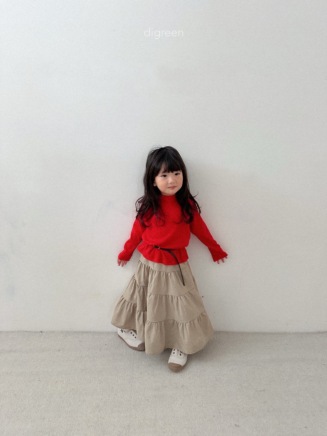 Digreen | check ruffle skirt 