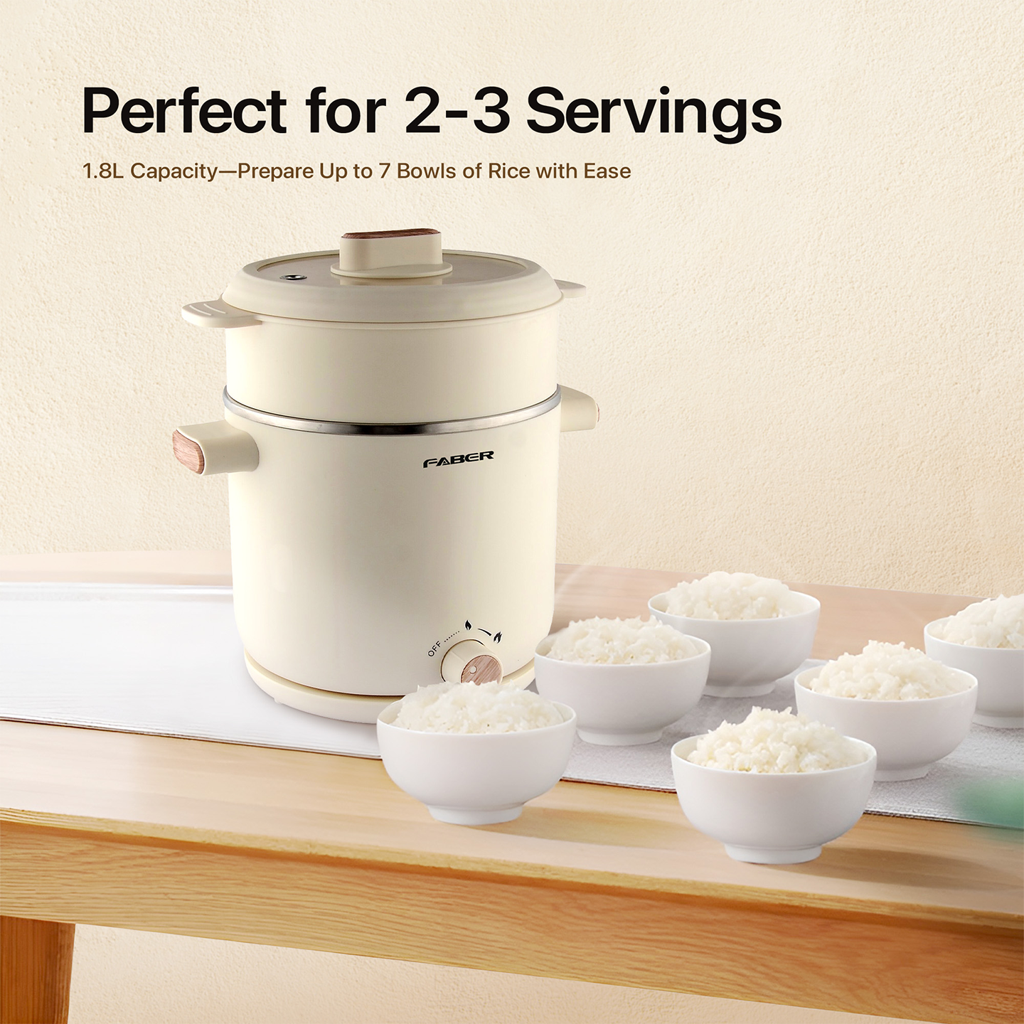 Faber 1.8L Pine-S Multi Cooker FMC 1208WH