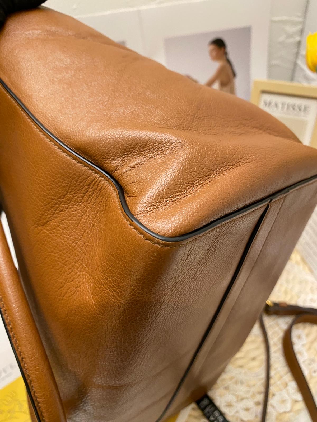 Prada Daino Leather Tote Bag (Cognac)