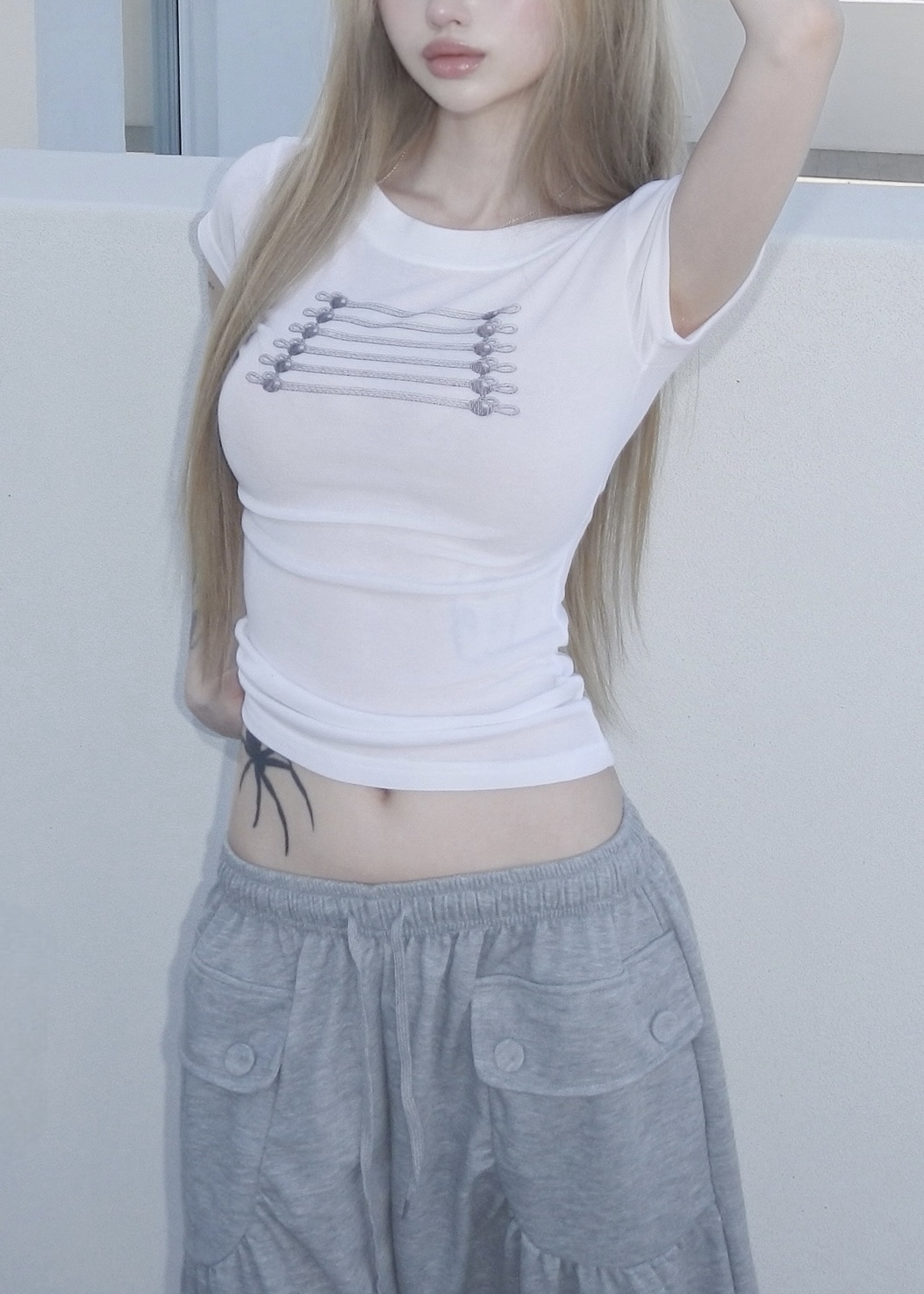 Edgy Rope Graphic Top