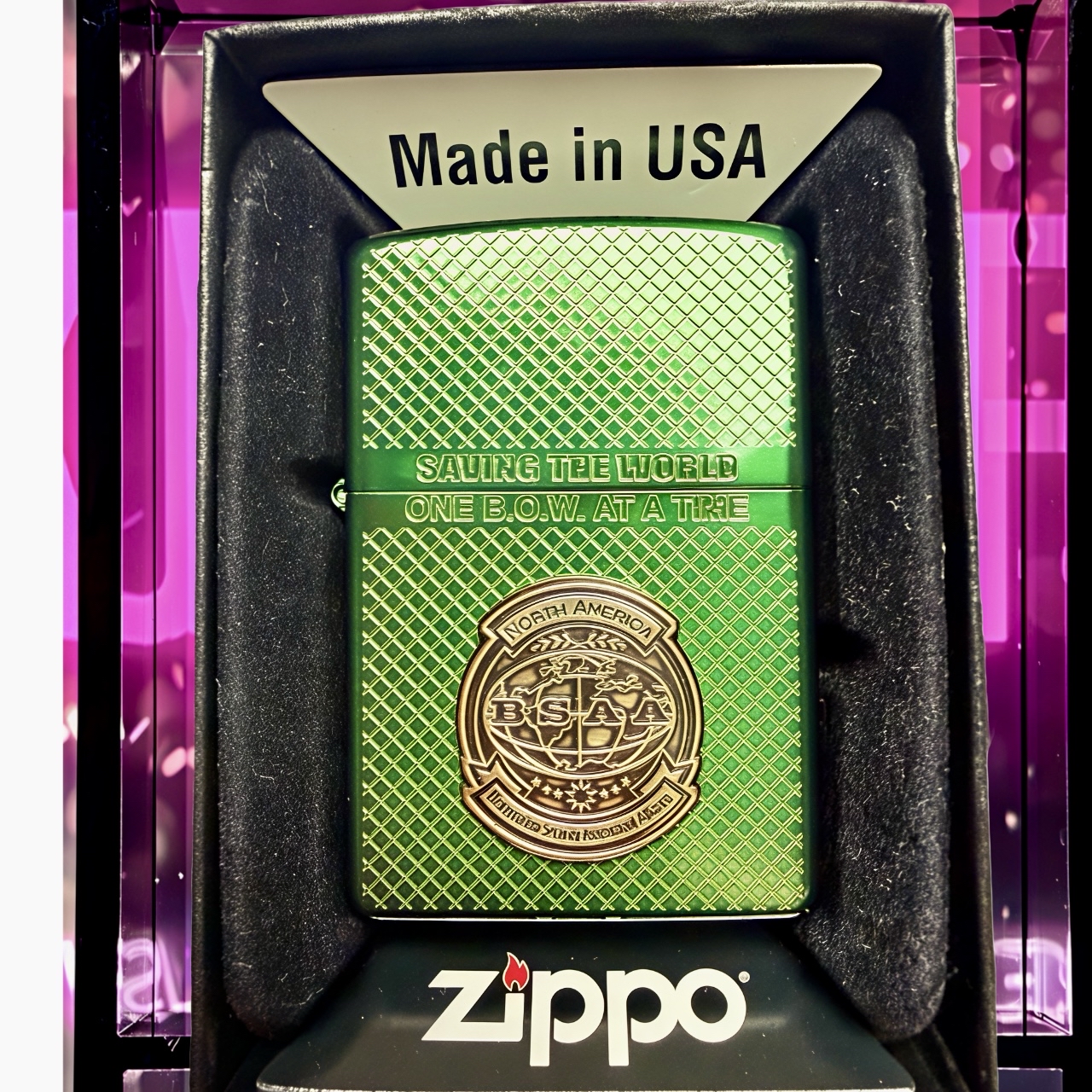 ZIPPO 2012年  日版 《生化危機6》 組織：BASS 北美分部 勳章 紀念收藏版 絕版ZIPPO 打火機