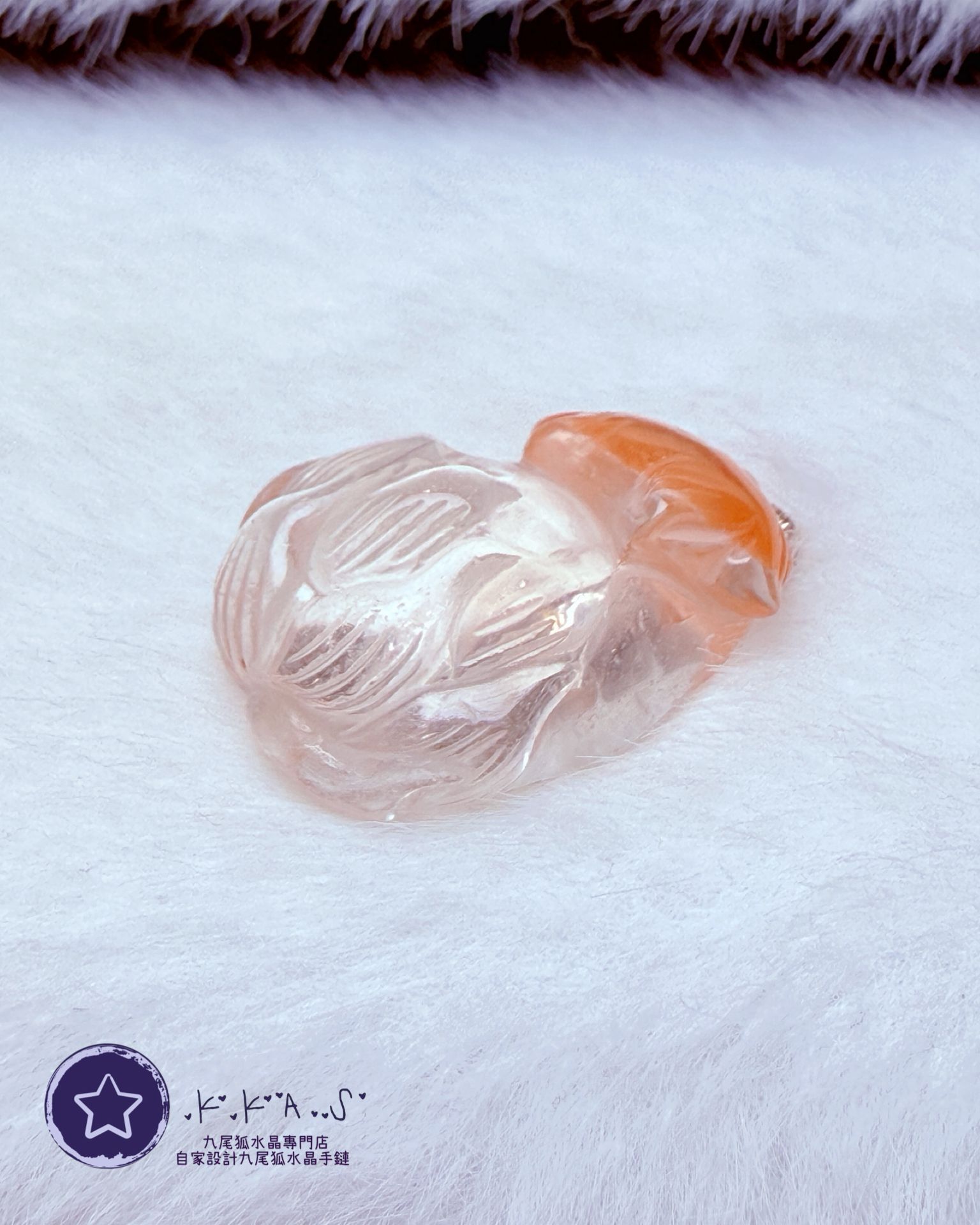 K00136 紅兔年 鴻運當頭九尾狐 - 吊墜/手牌兩用款