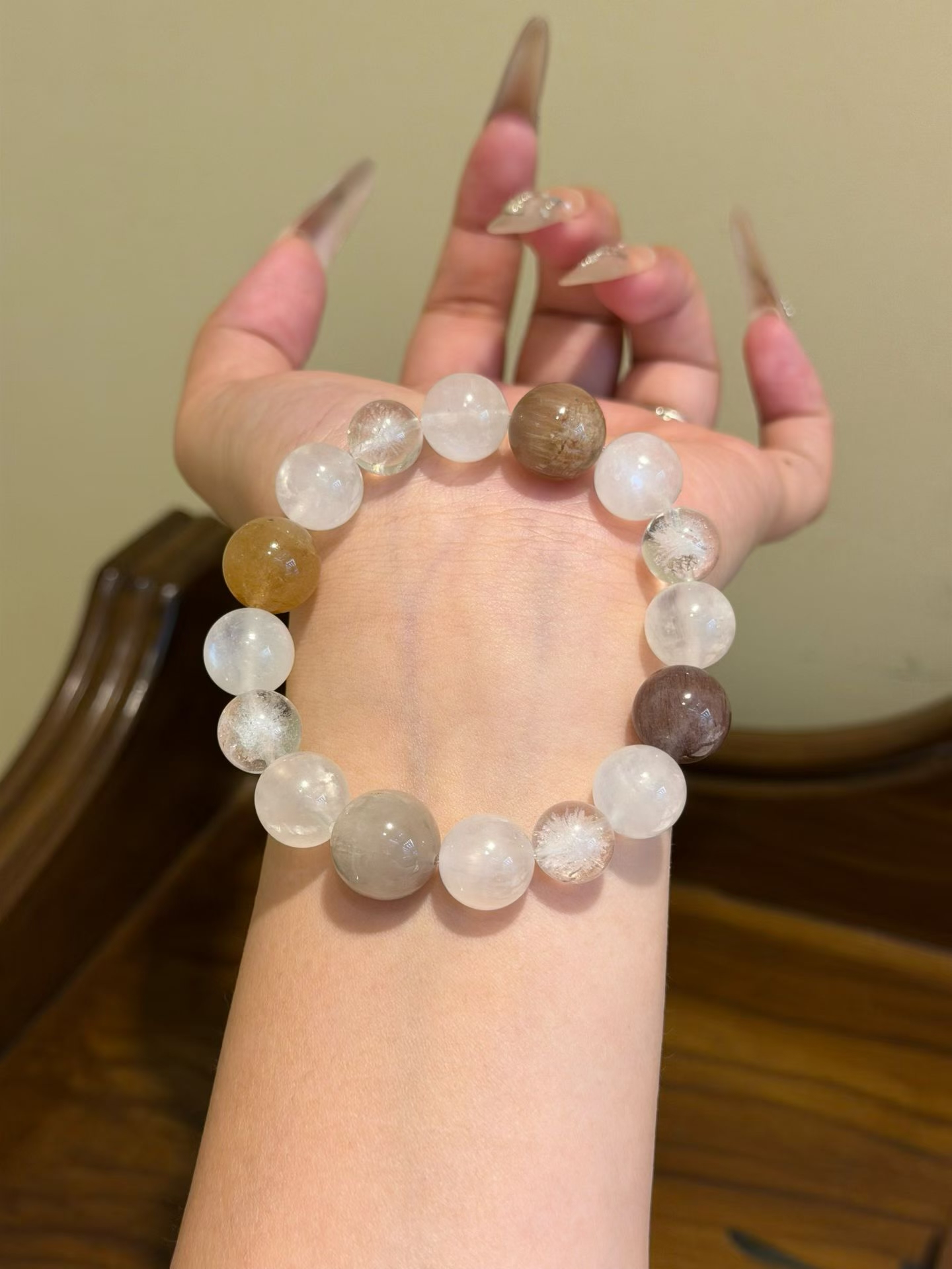白水晶➕白月光➕彩兔毛
