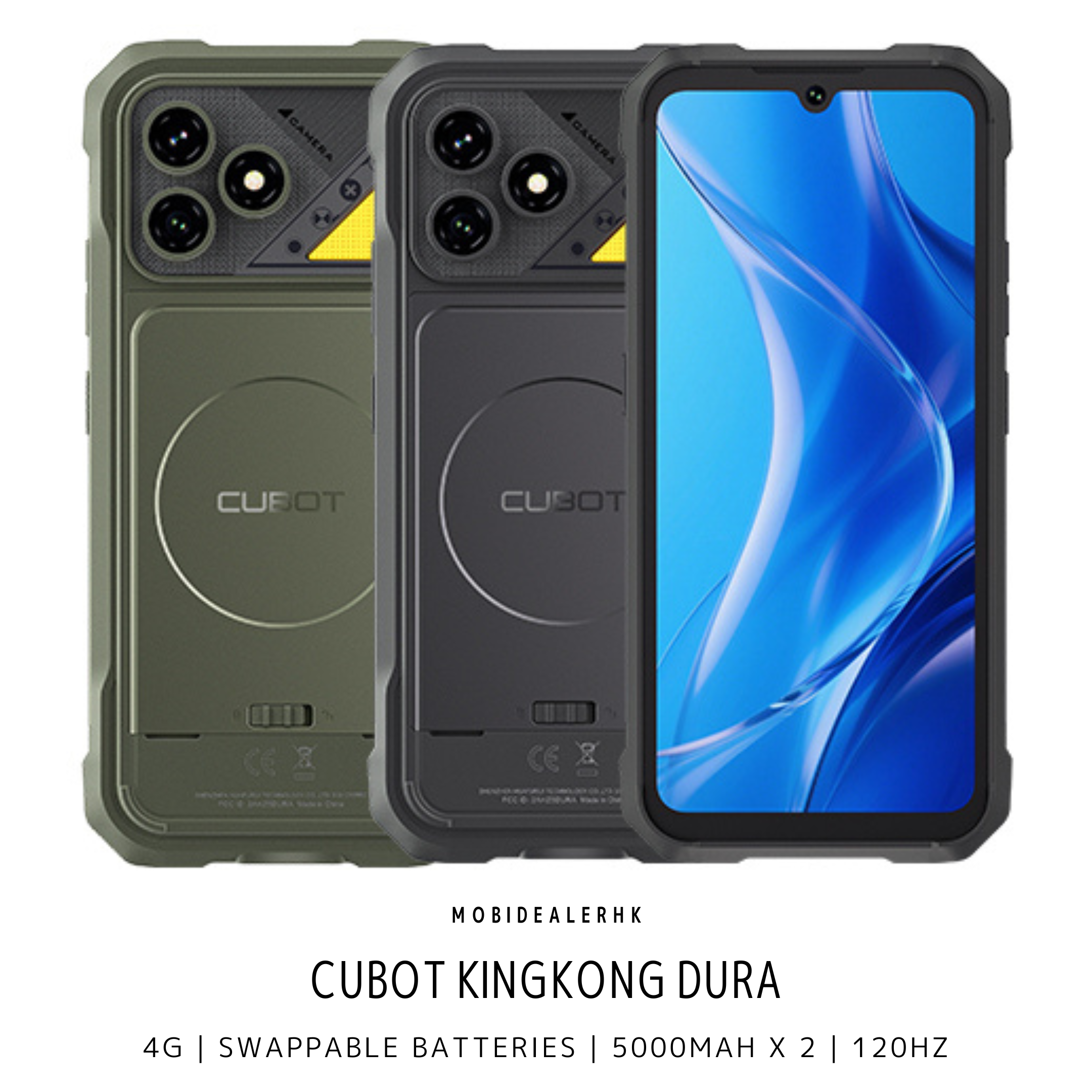Cubot Kingkong Dura | 4G | 三防手機 | 可換式雙電池 | 5000mAh x2 | 120Hz