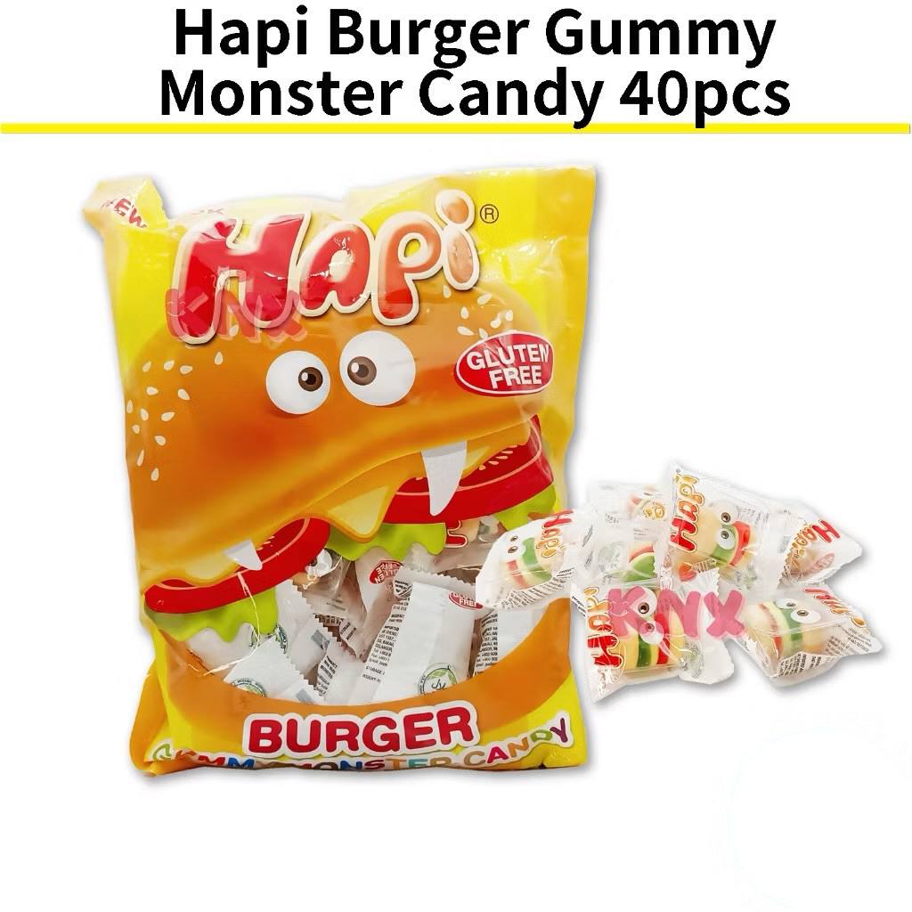 HAPI BURGER ASSORTED GUMMY MONSTER CANDY 40pcs