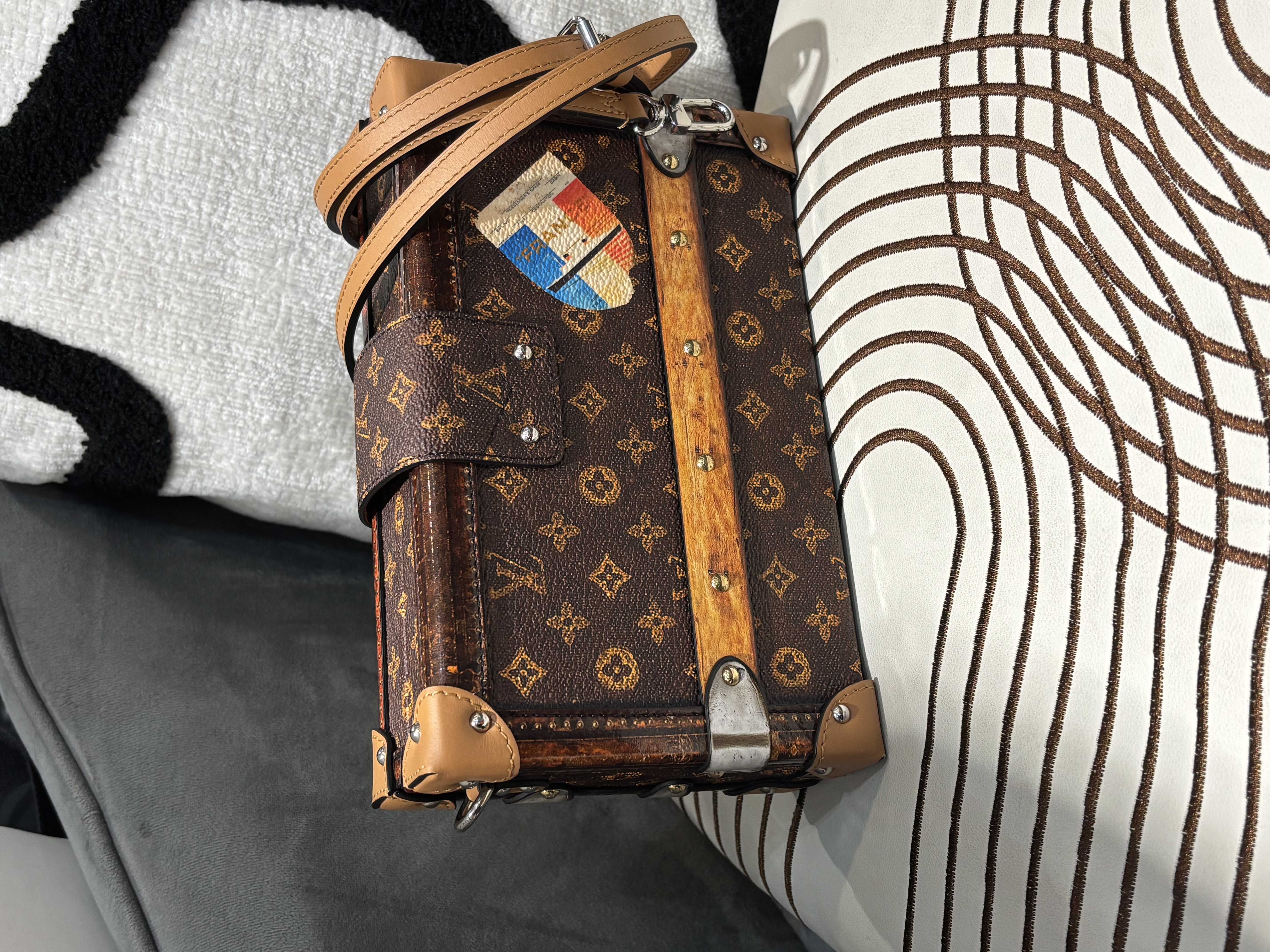 LV Time Trunk Petite Malle Shoulder Bag 硬箱肩背包 M52737 100%Authentic, 99%New ☑️晶片☑️Strap☑️Dust bag