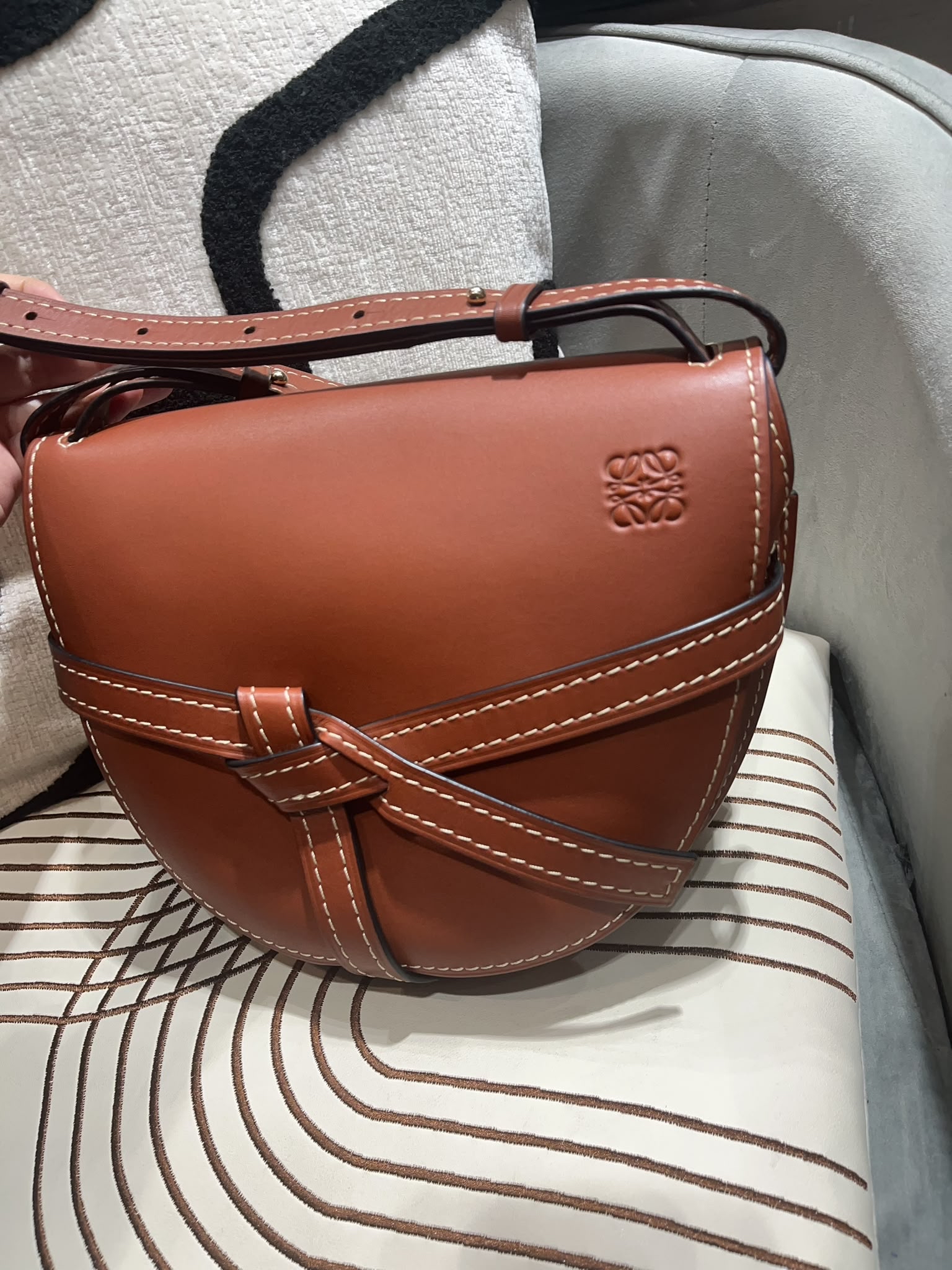 Loewe Gate Small Calfskin Shoulder Bag 100%Authentic, 95%New ☑️Dust bag