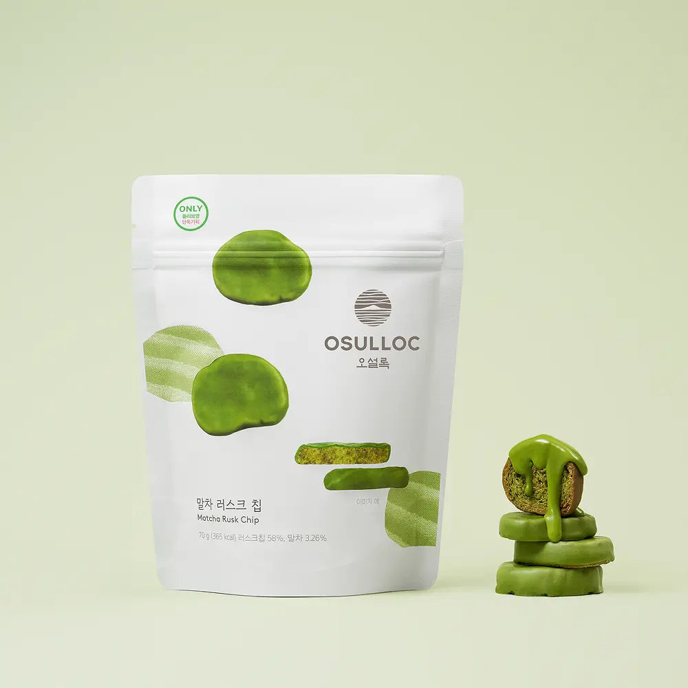韓國直送 Osulloc抹茶脆麵包片 – 韓國綠茶脆麵包零食